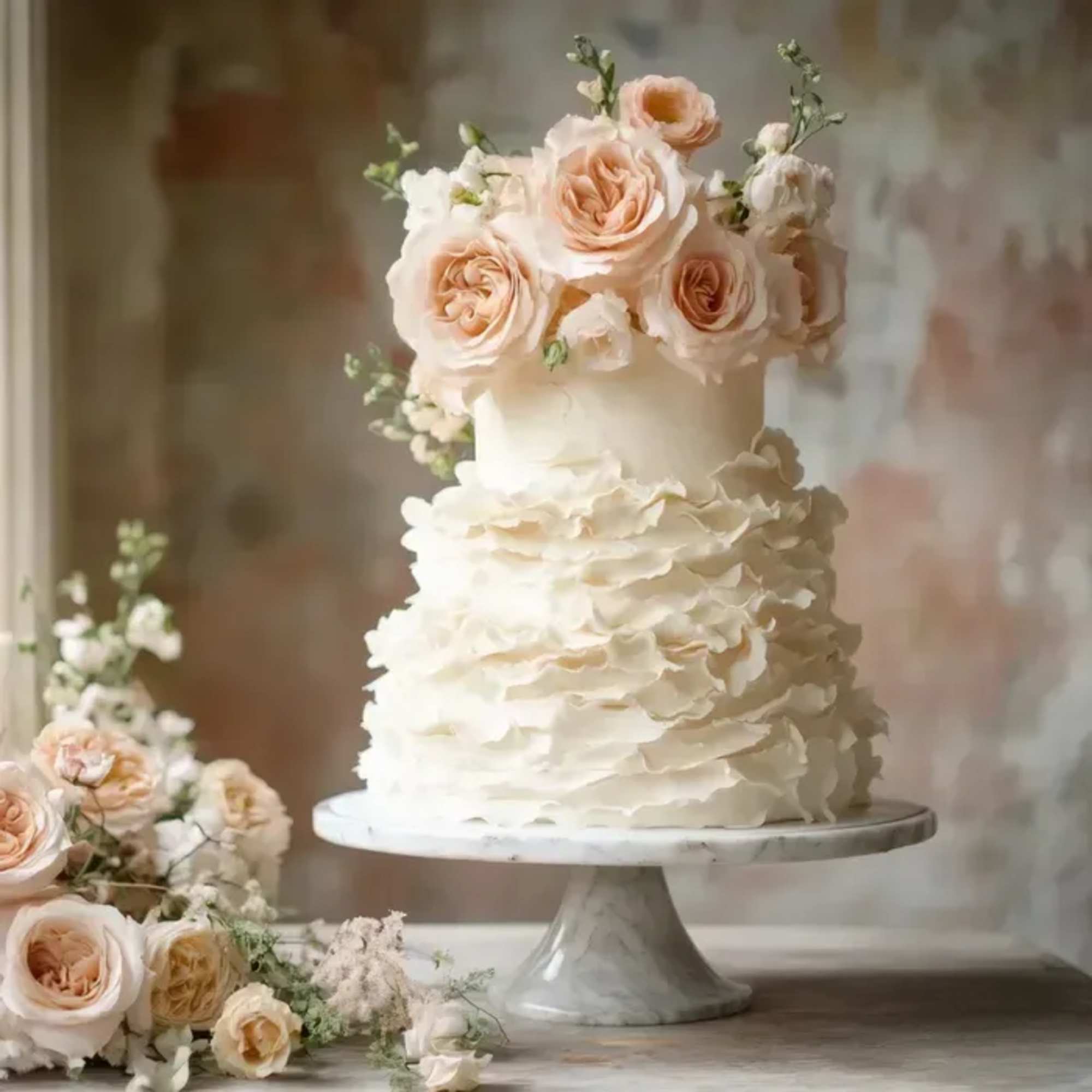 Individually wired blooms for you to add to your wedding cake. Flowers