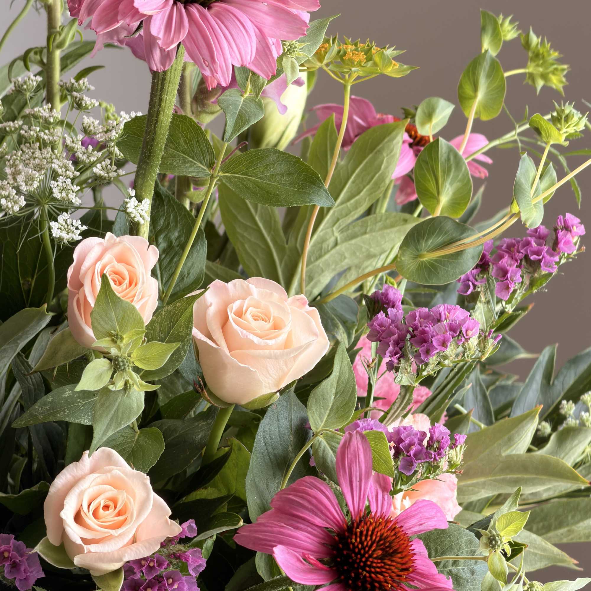 Share summer's bounty with this garden party bouquet. Tall snapdragons ride above, photo 2 of 2
