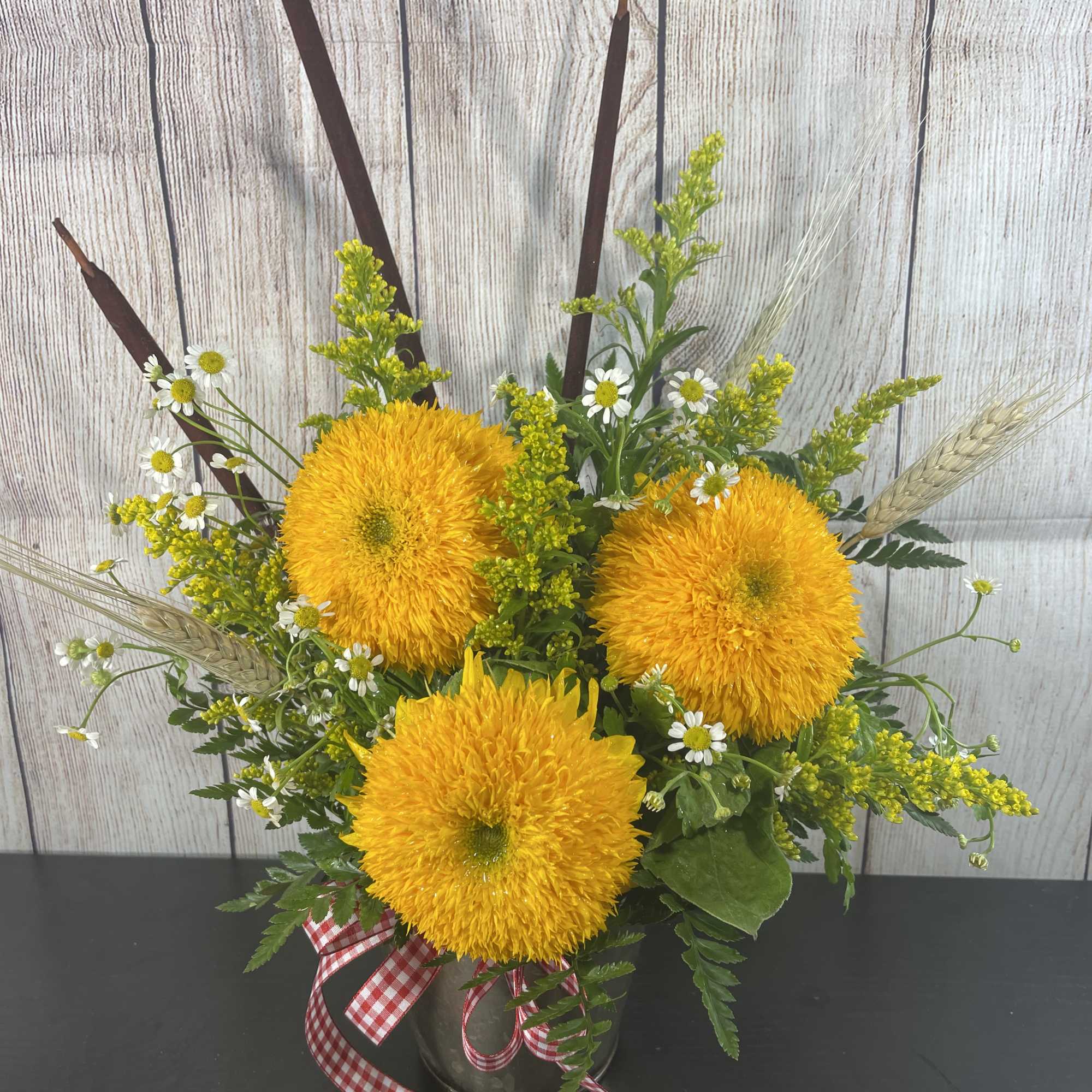 For the Sunflower lover in your life.
This gorgeous bouquet with fulfill all, photo 4 of 6