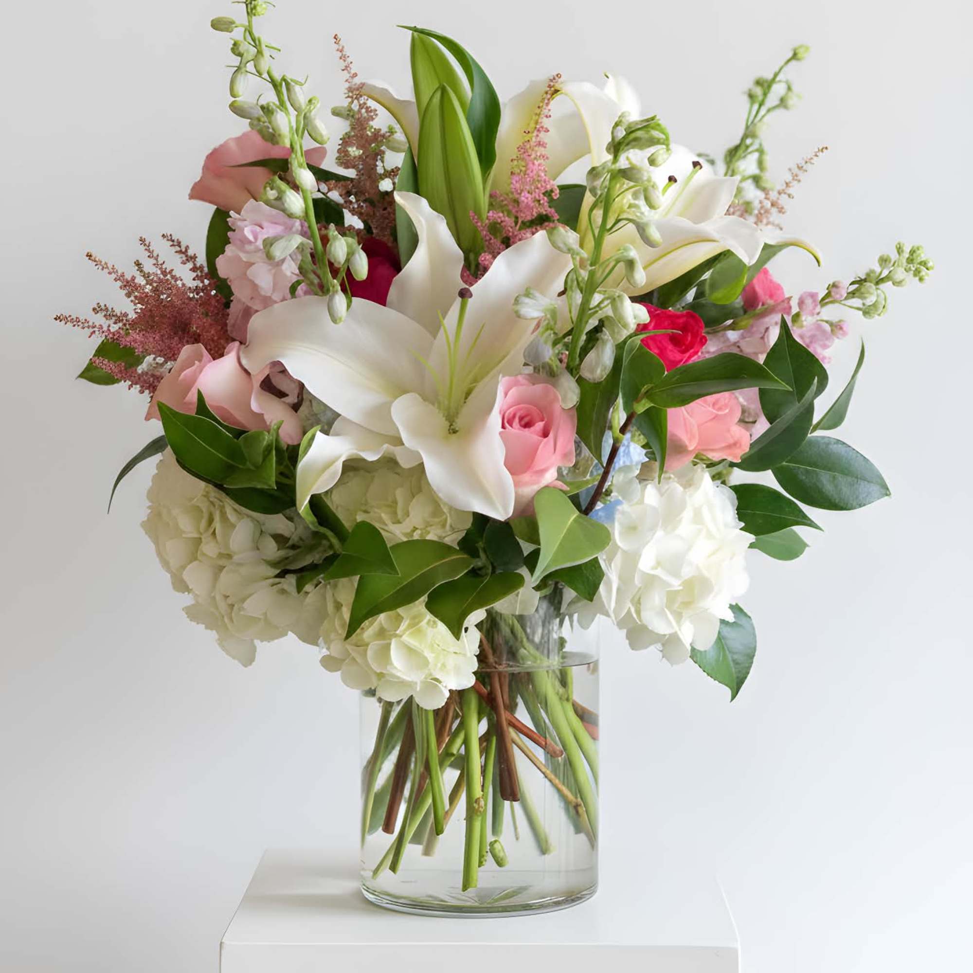 An elegant mix of muted and pastel tones. The subtleness of this