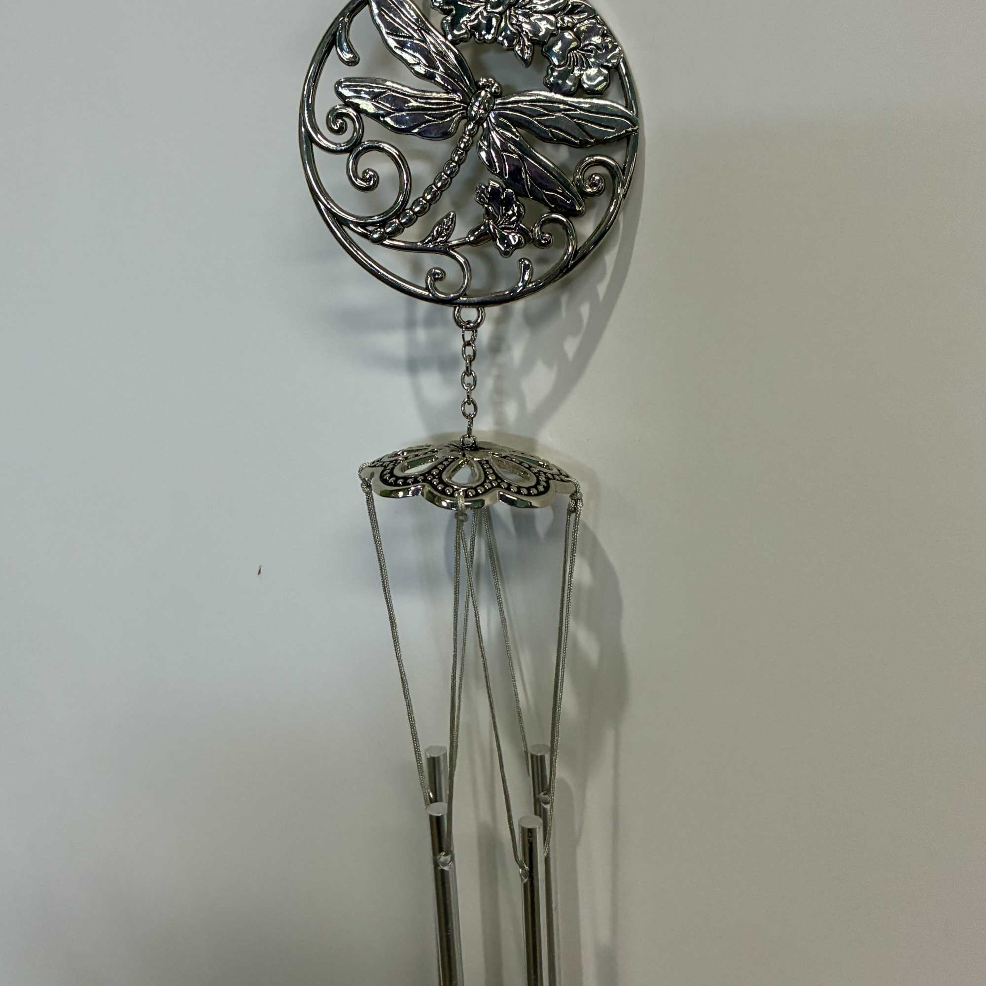Mini Metal Dragonfly Wind Chime 9 1/2 in H.
