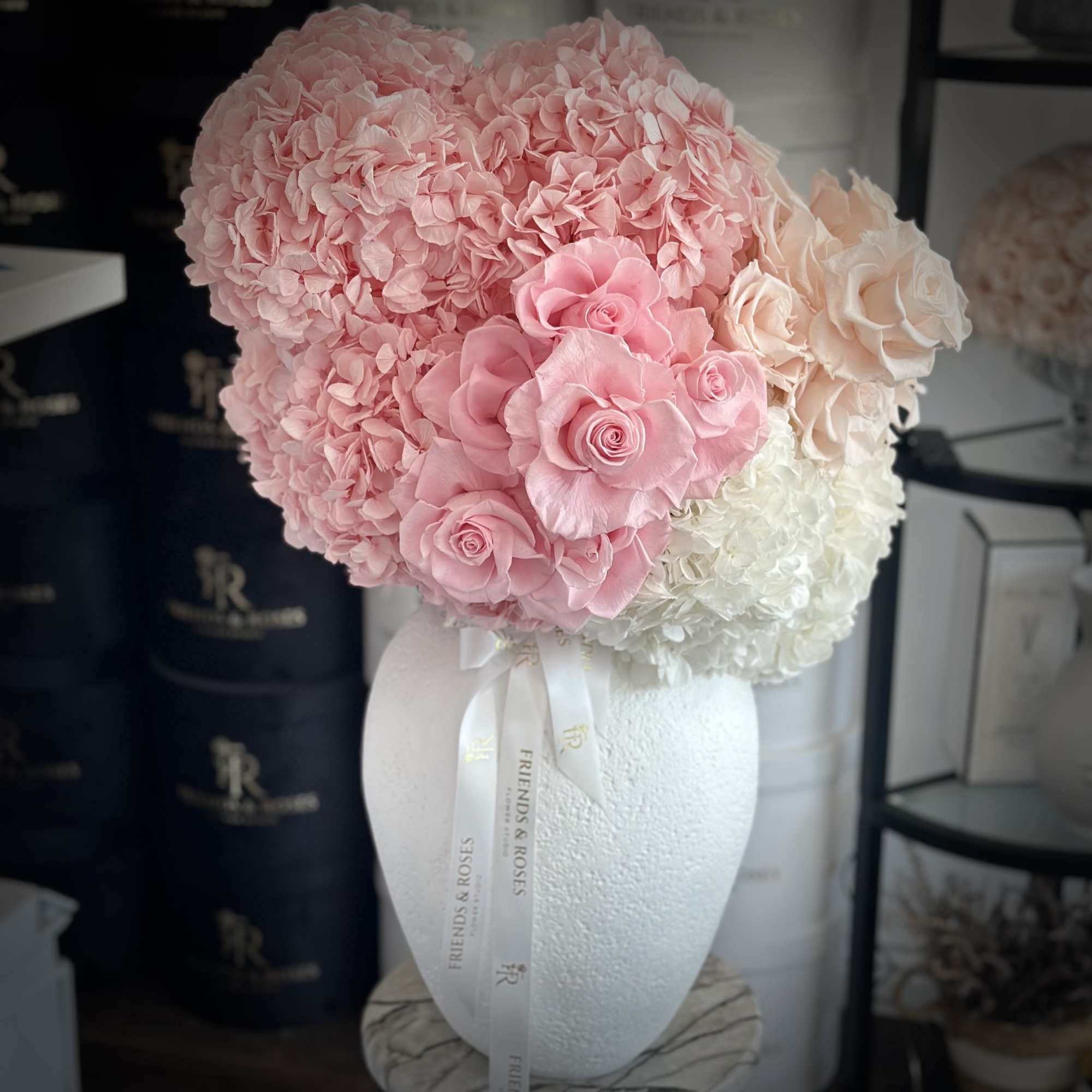 Romantic, feminine, and undeniably luxurious, this stunning arrangement features an enchanting blend, photo 2 of 2