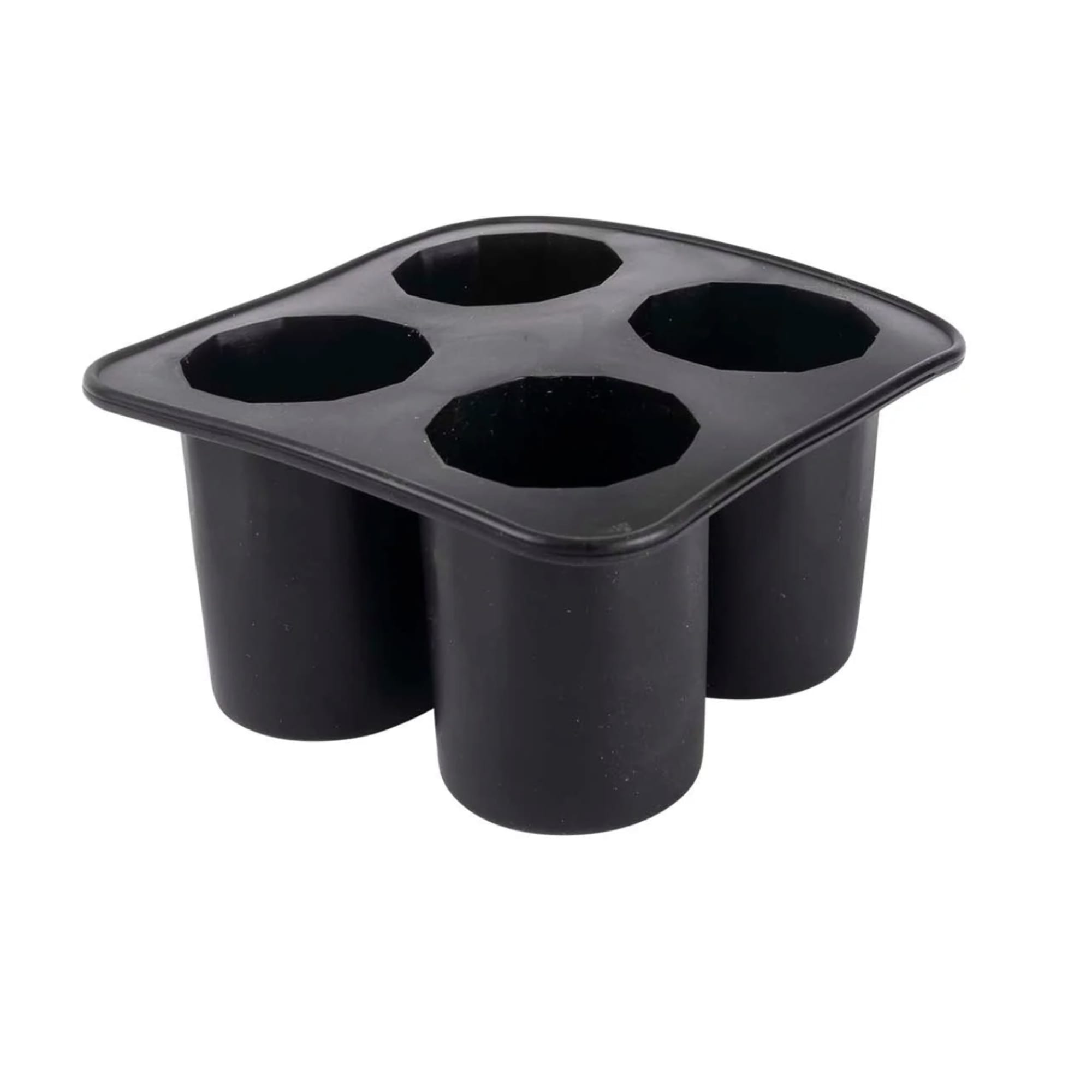 Black plastic floral insert with four tube openings
