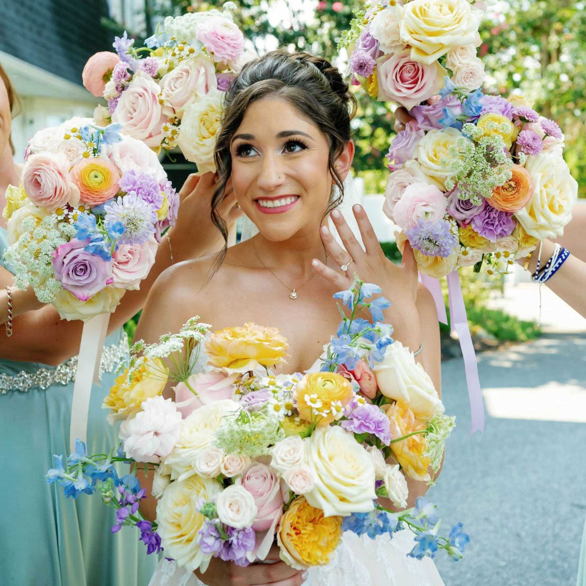 Create a beautiful, cohesive look for your bridal party with our fully, photo 8 of 8
