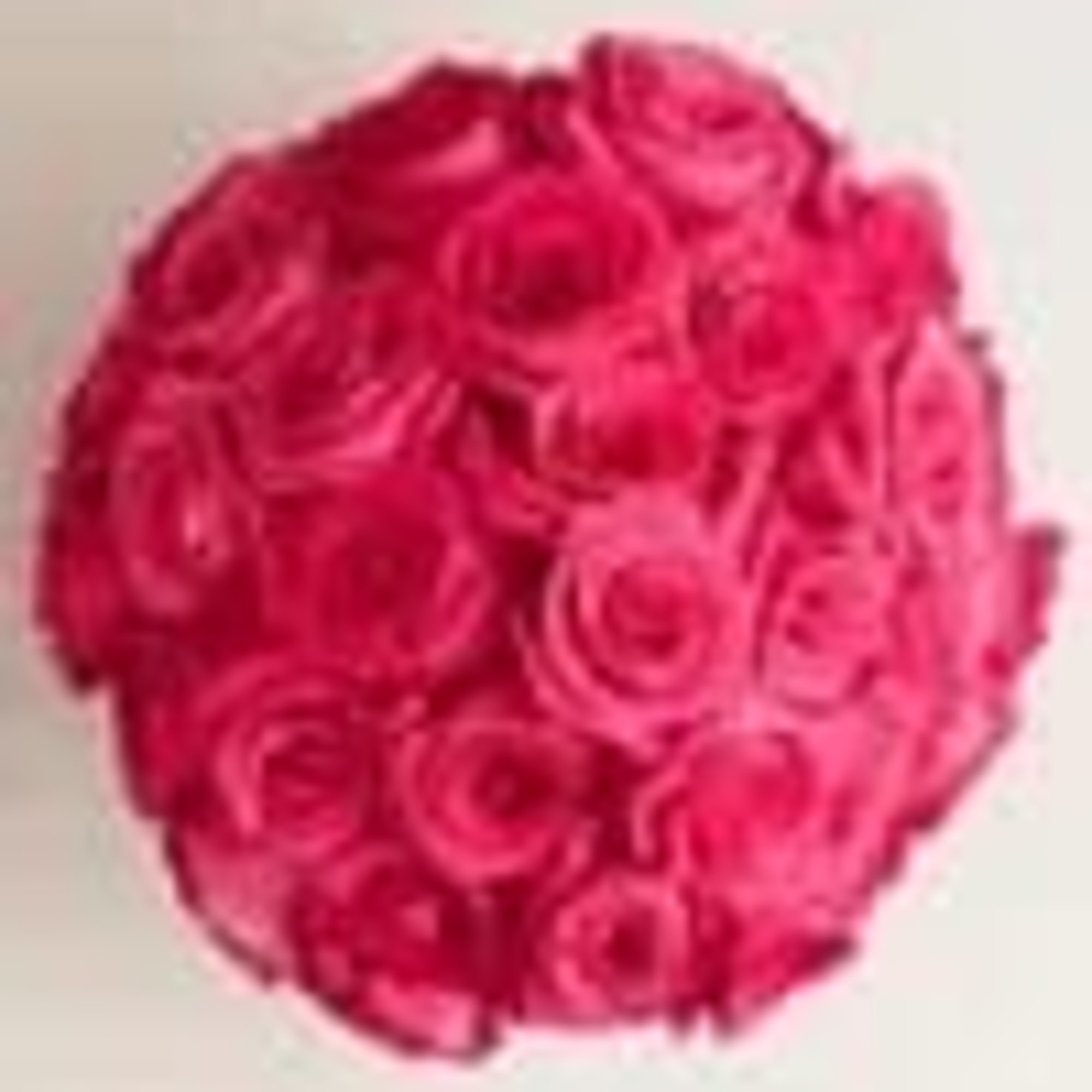 Round bouquet of hot pink roses