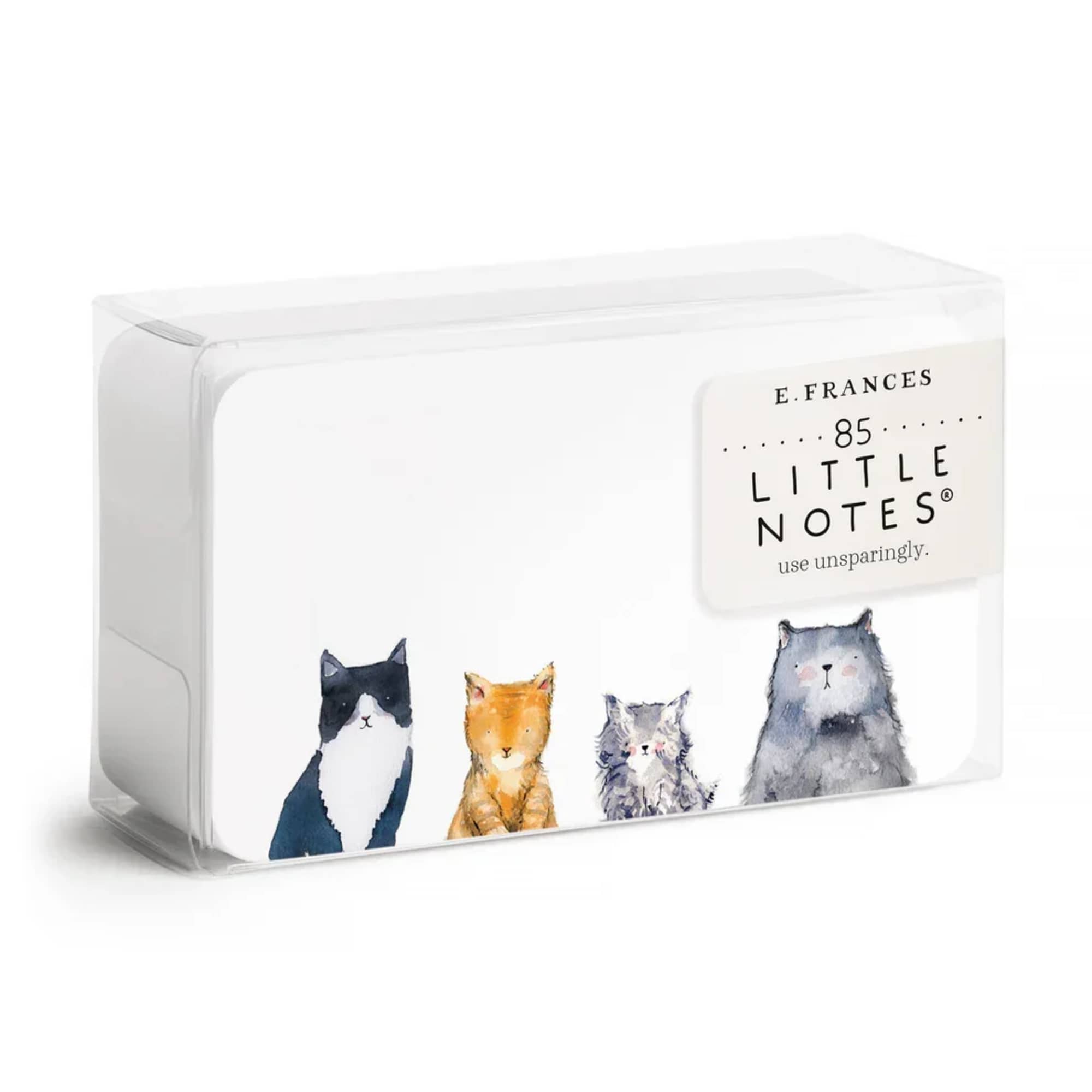 Box of note cards with watercolor cats on the front
