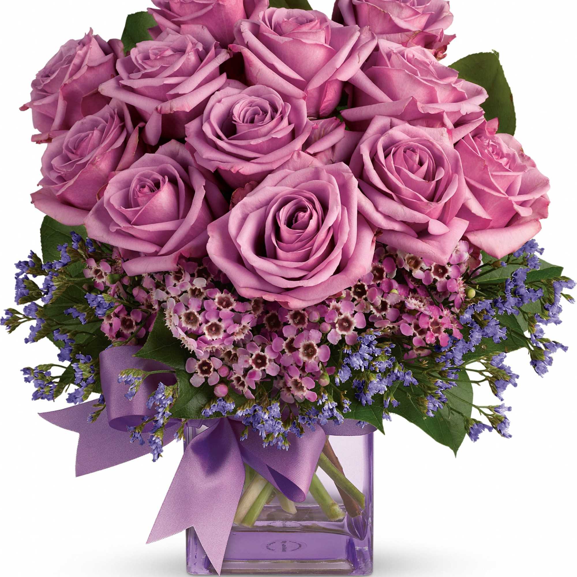 Shades of purple are in perfect harmony in this profoundly pretty arrangement.
