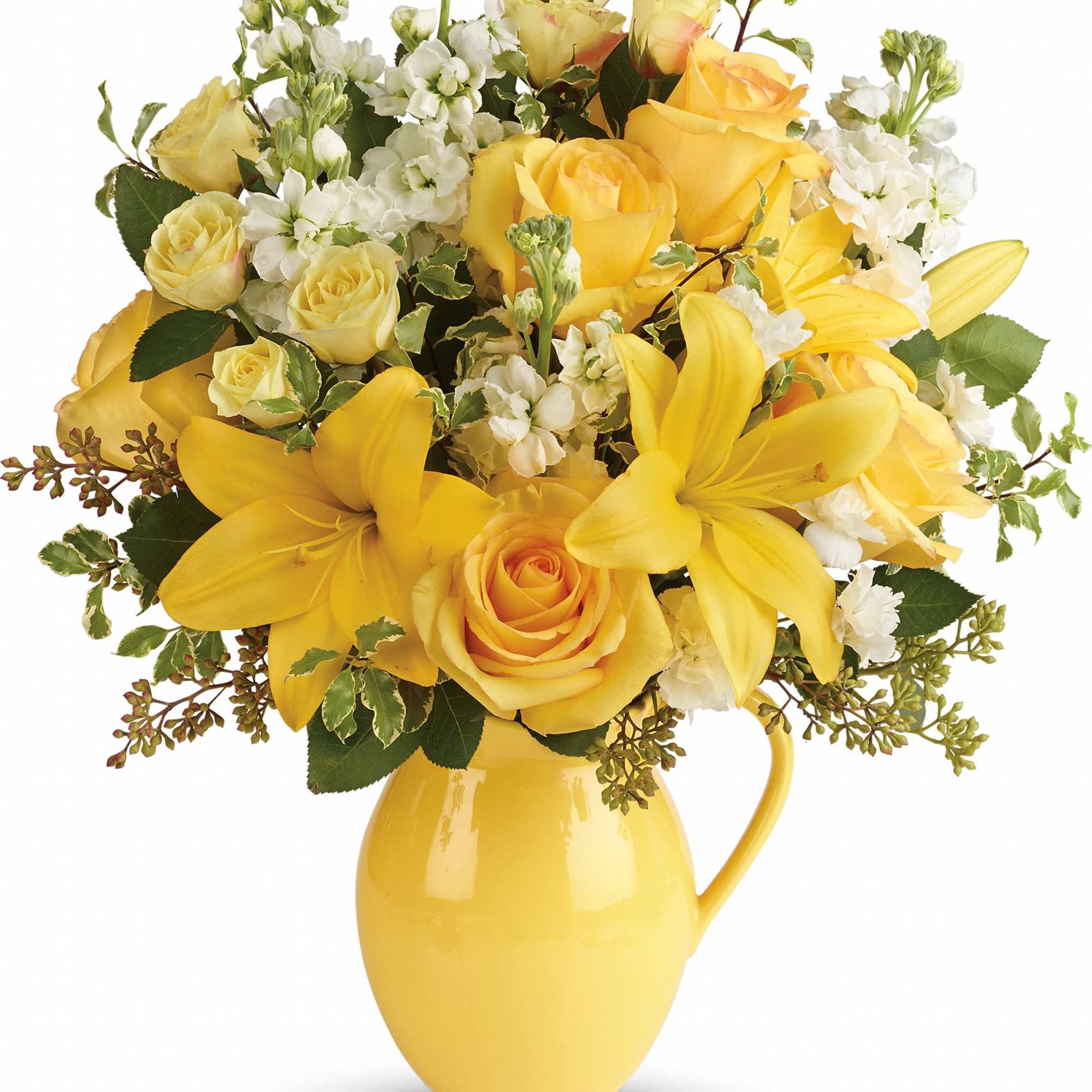 Brighten anyone's outlook with this sunshiny array of blooms! A heartwarming choice