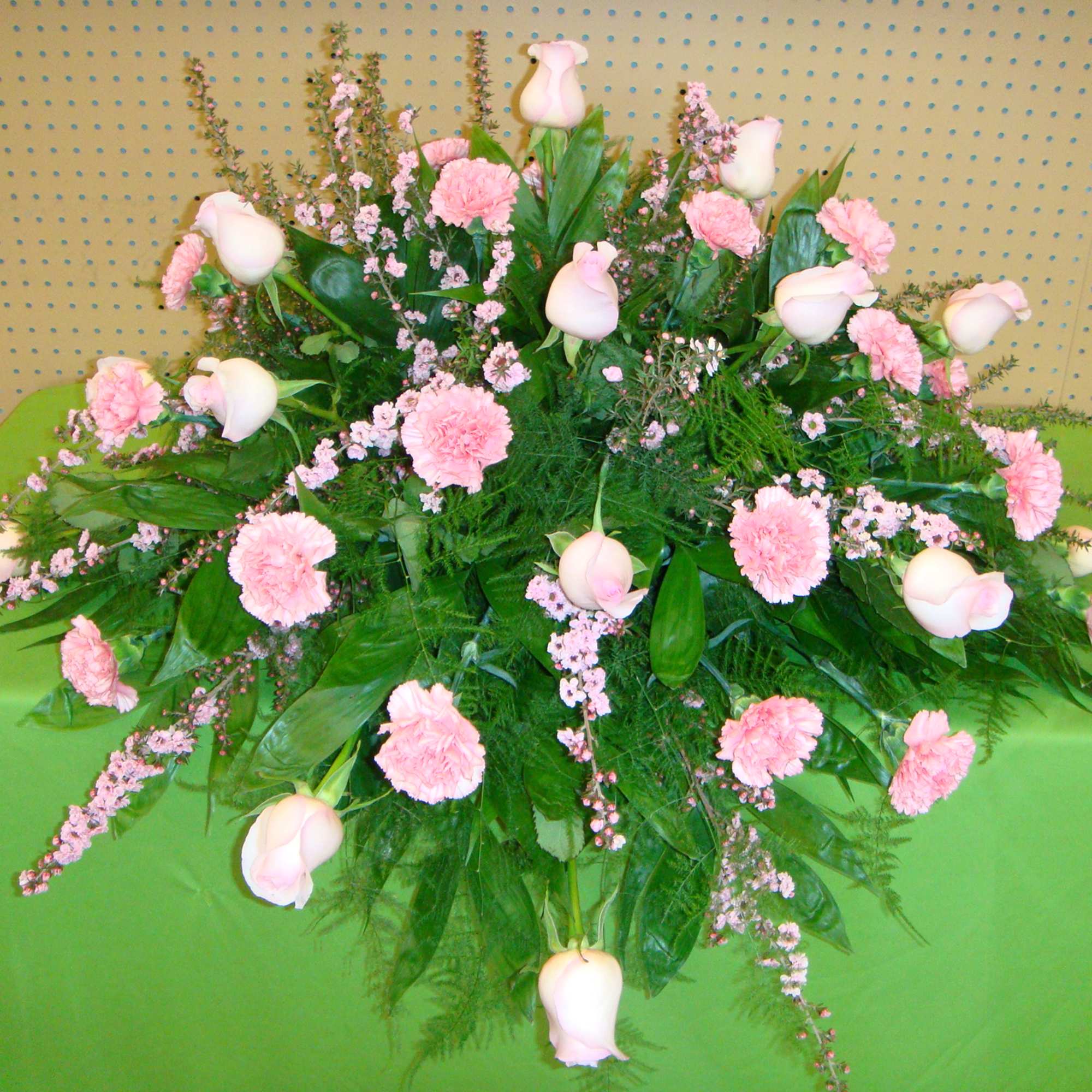 Please Call For availability Of Flowers Casket Cover of Pinks, photo 2 of 2