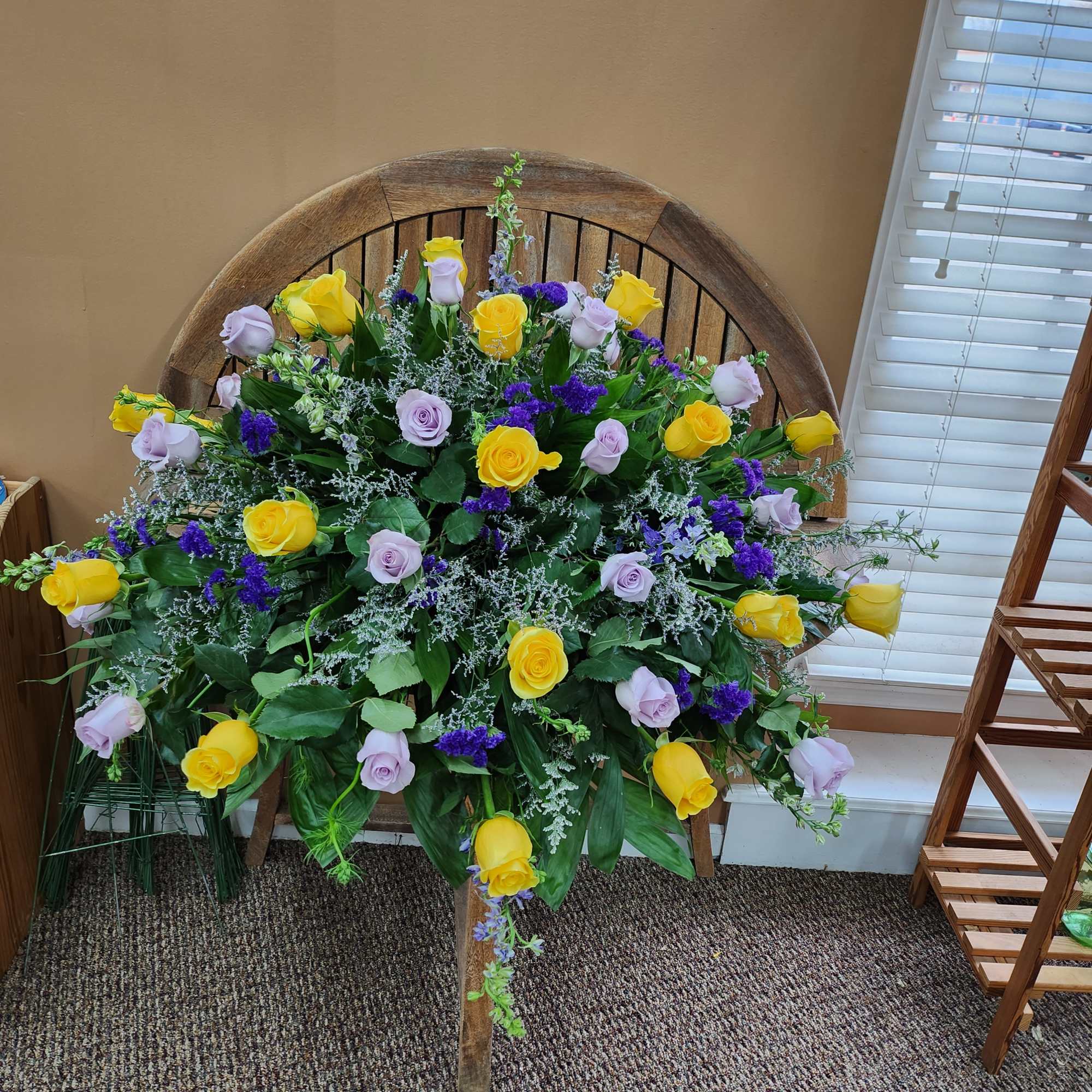 Casket Cover Of purples &amp; Yellows, photo 3 of 3