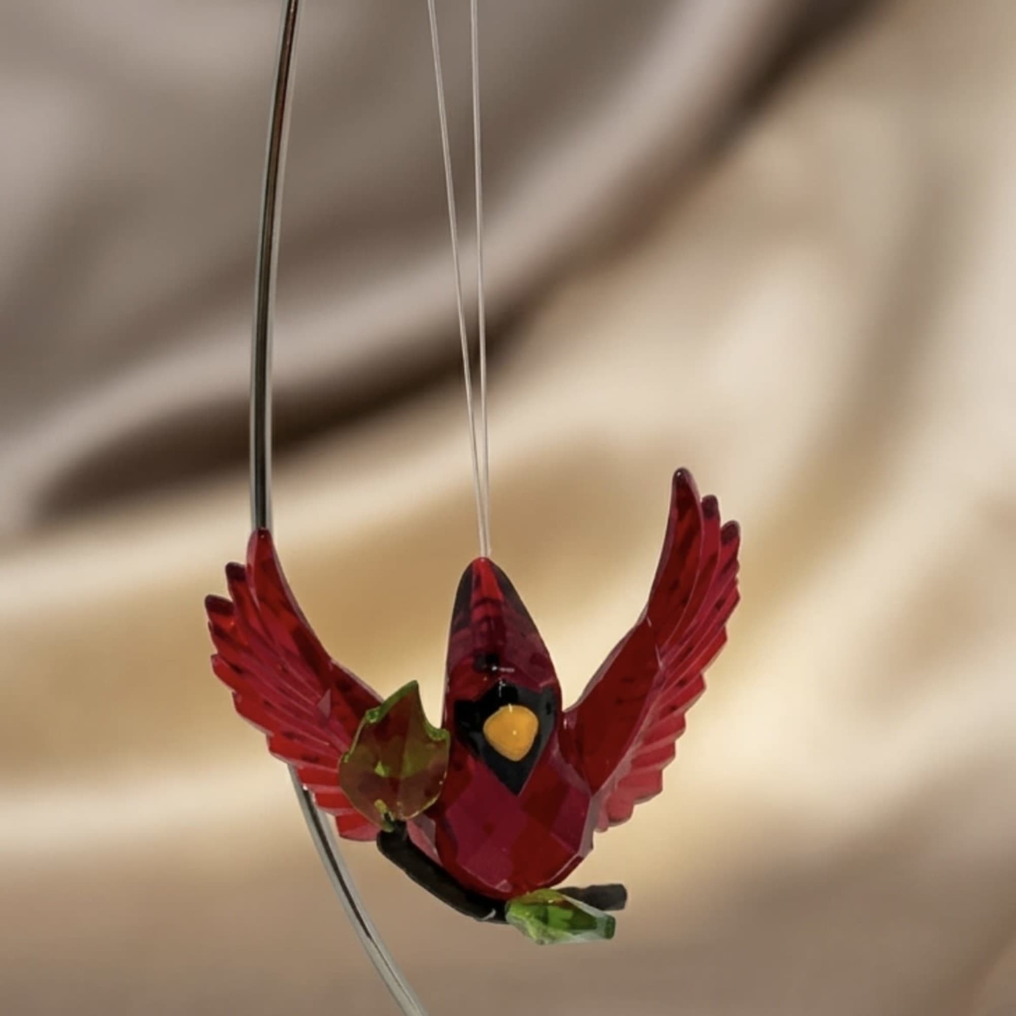 This cute cardinal ornament can be purchase with or without stand your