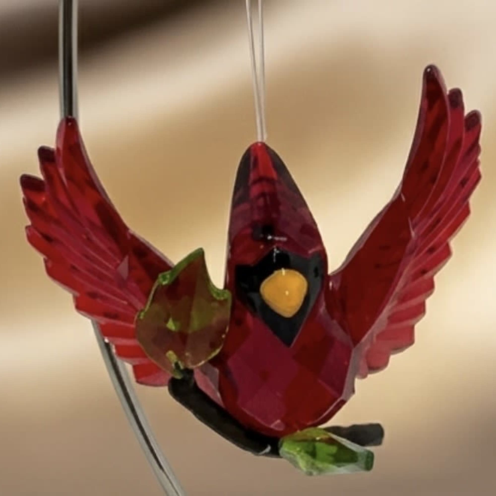 This cute cardinal ornament can be purchase with or without stand your