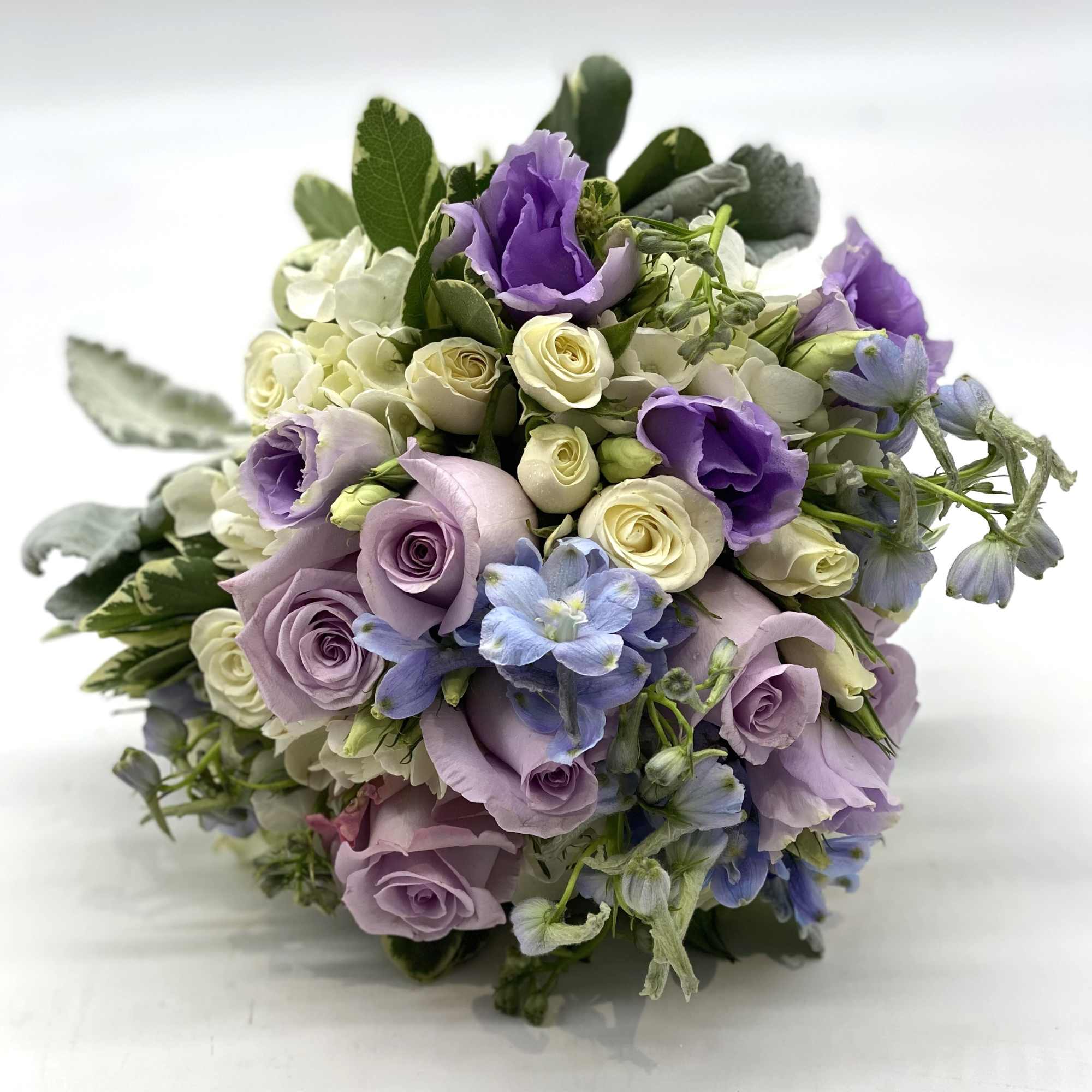 Mix of Lavender, White &amp; Light Blue make this bouquet so unique!, photo 2 of 4