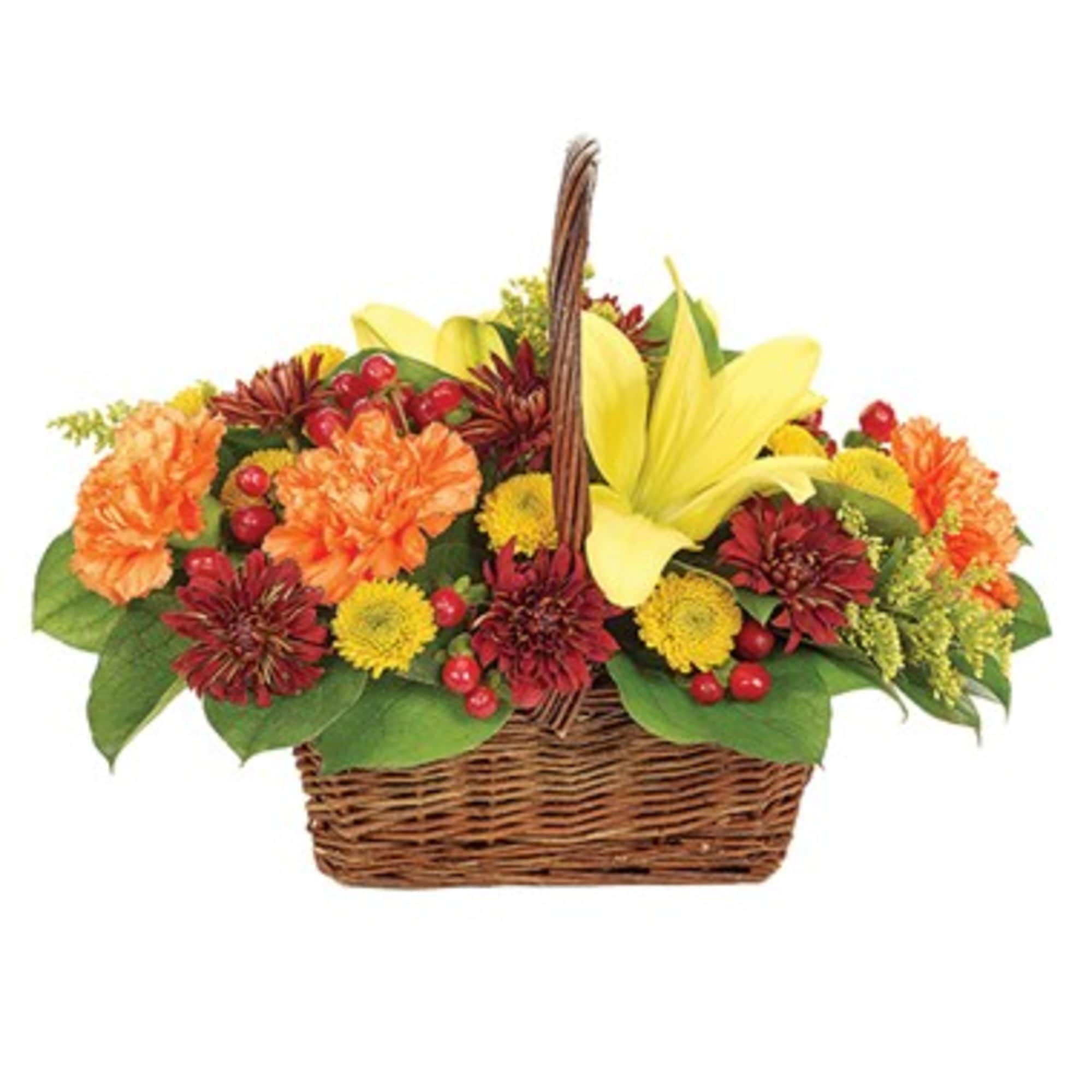 A tisket, a tasket, a superbly designed basket&hellip;overflowing with vibrant blooms including