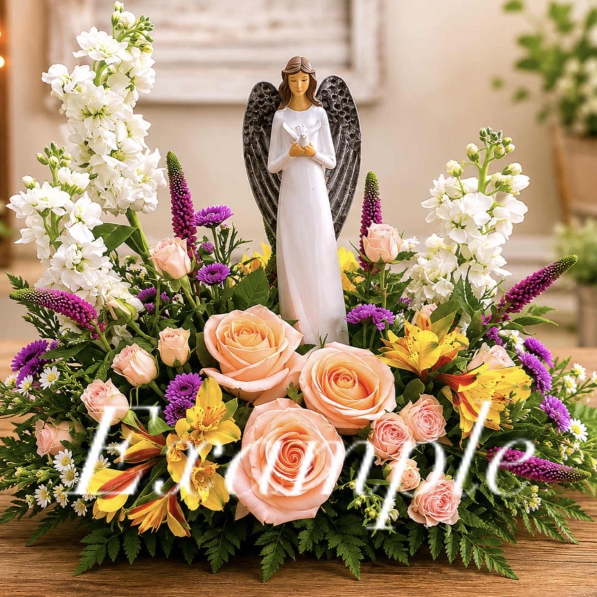 With All My Heart Angel Figurine is a beautiful keepsake that celebrates