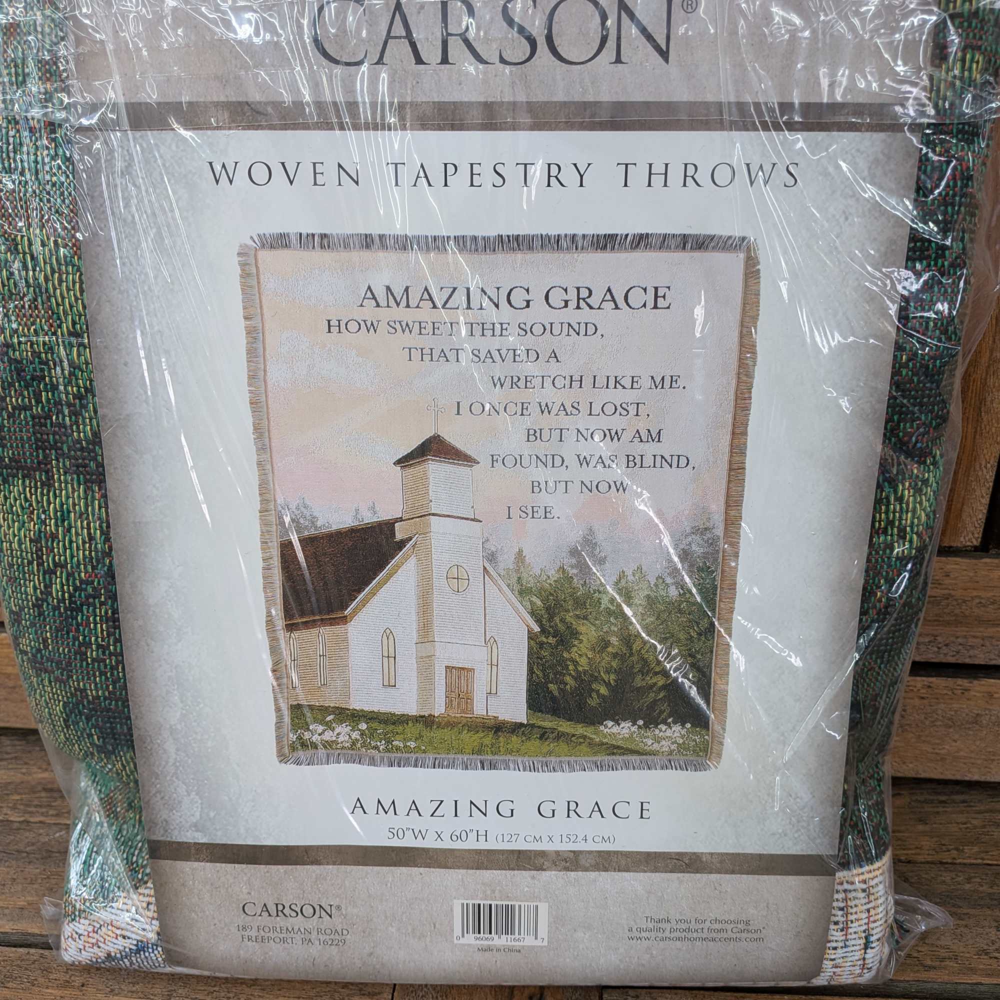 50" by 60" Throw displayed on stand