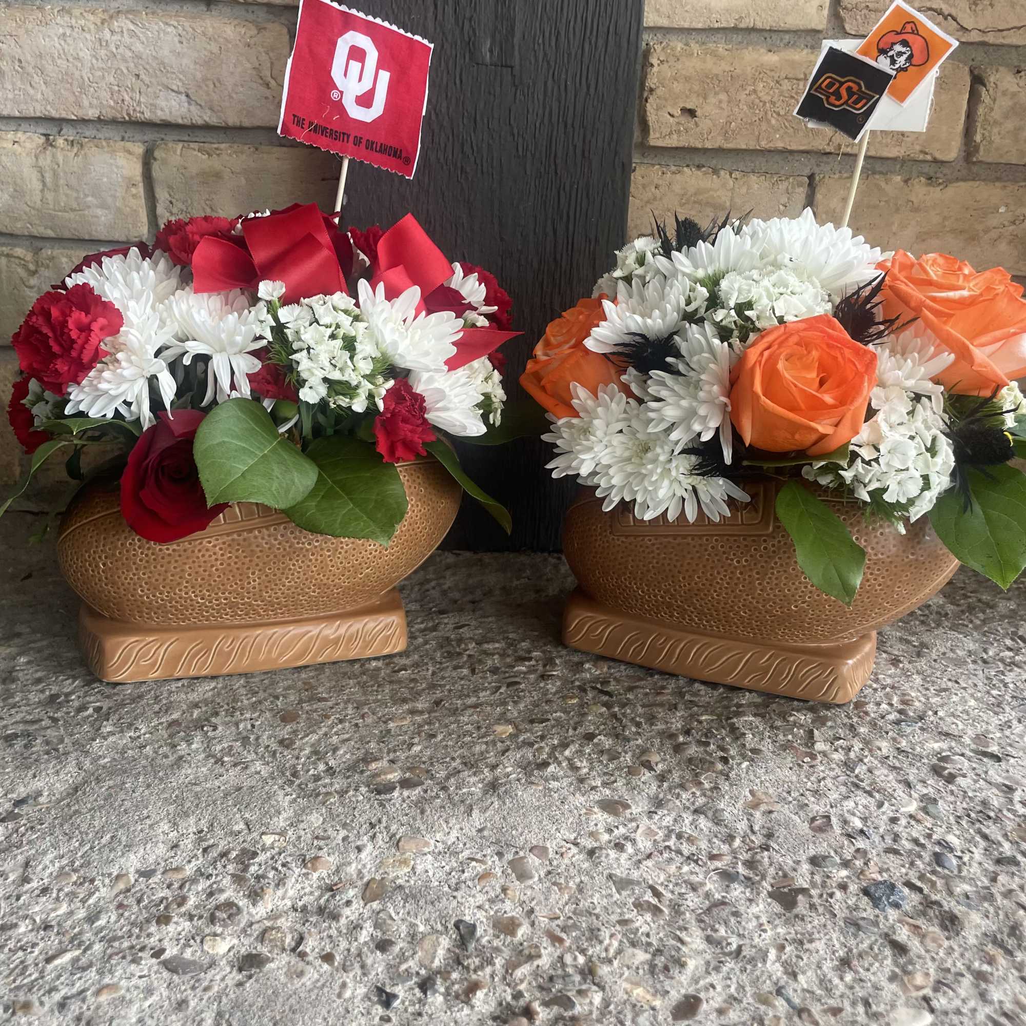 This ceramic keepsake foot ball container Can be made in any color