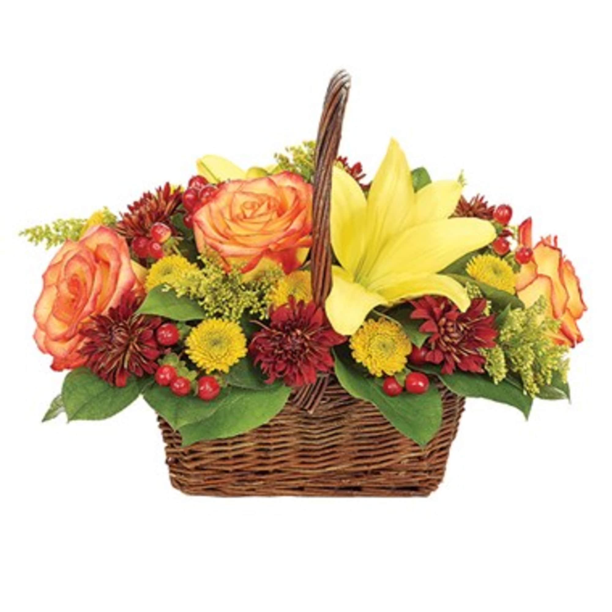A tisket, a tasket, a superbly designed basket&hellip;overflowing with vibrant blooms including