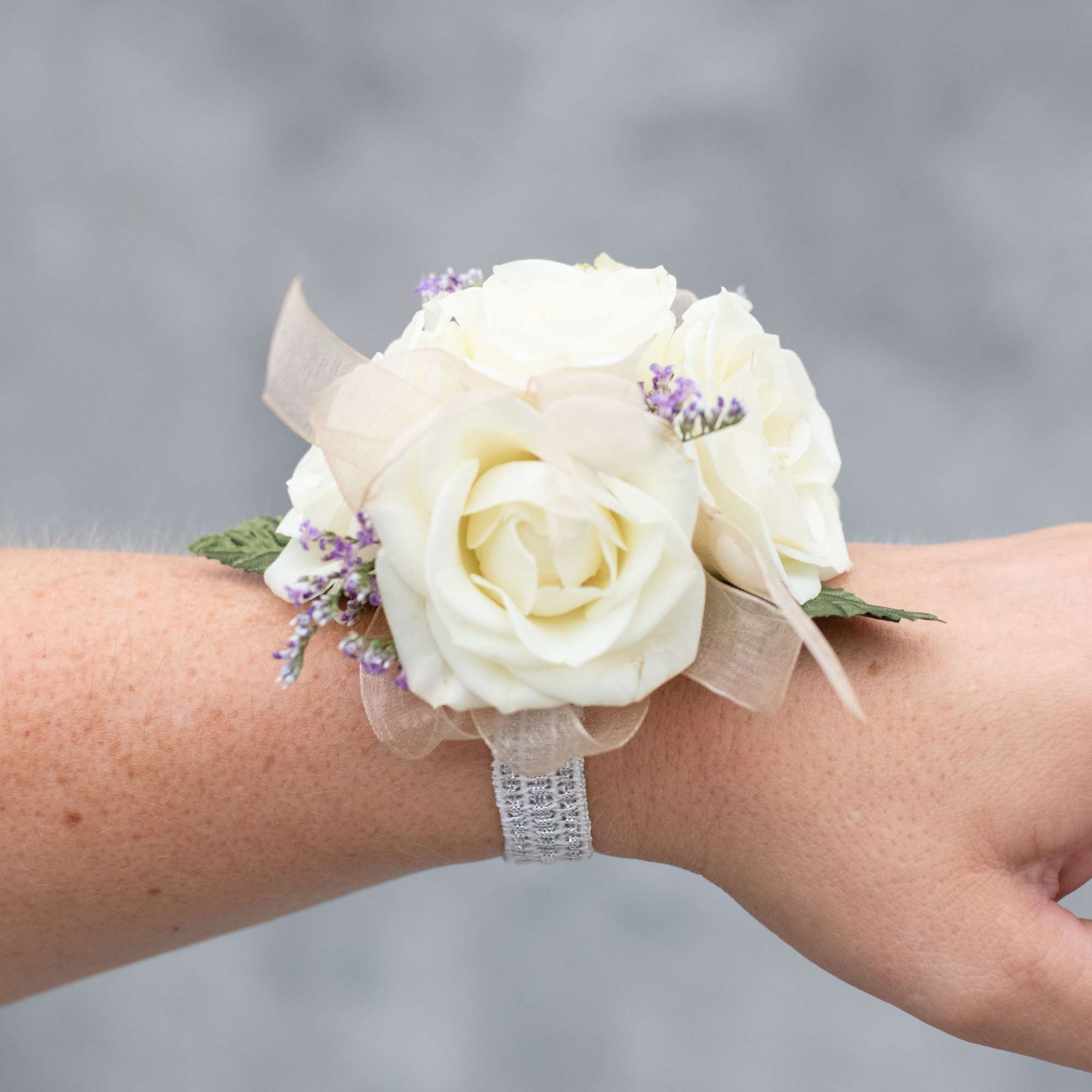 Let our designer choose the perfect color spray roses, accent flowers, greenery, photo 2 of 2