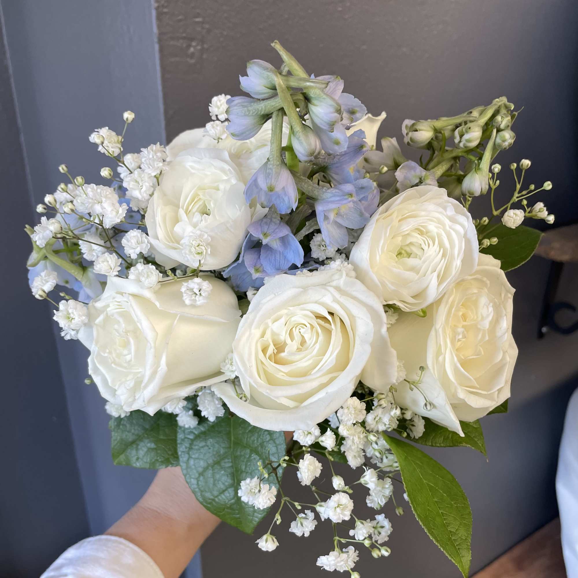 A petite hand tied bouquet designed in your color palette of choice, photo 4 of 7