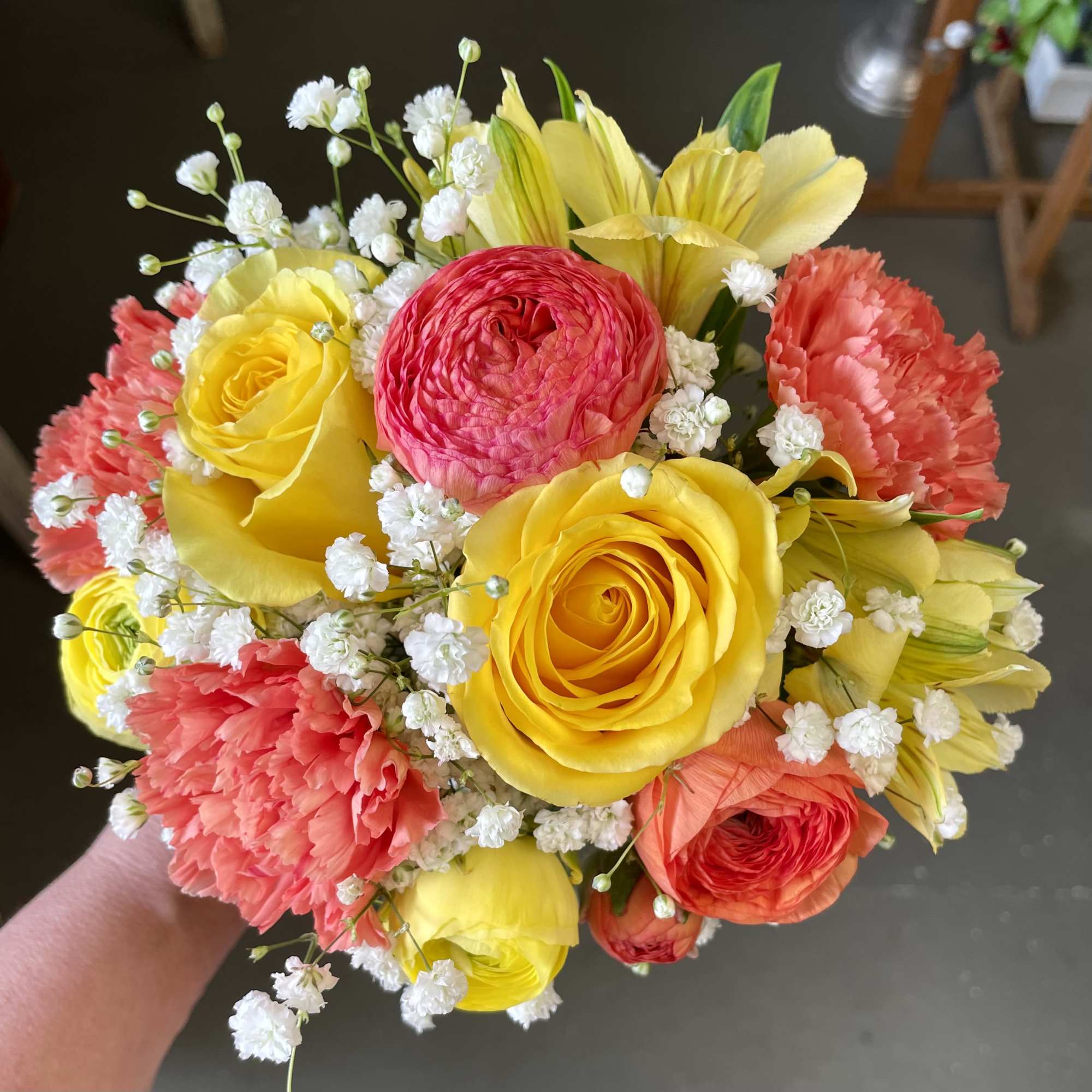 A petite hand tied bouquet designed in your color palette of choice, photo 5 of 7