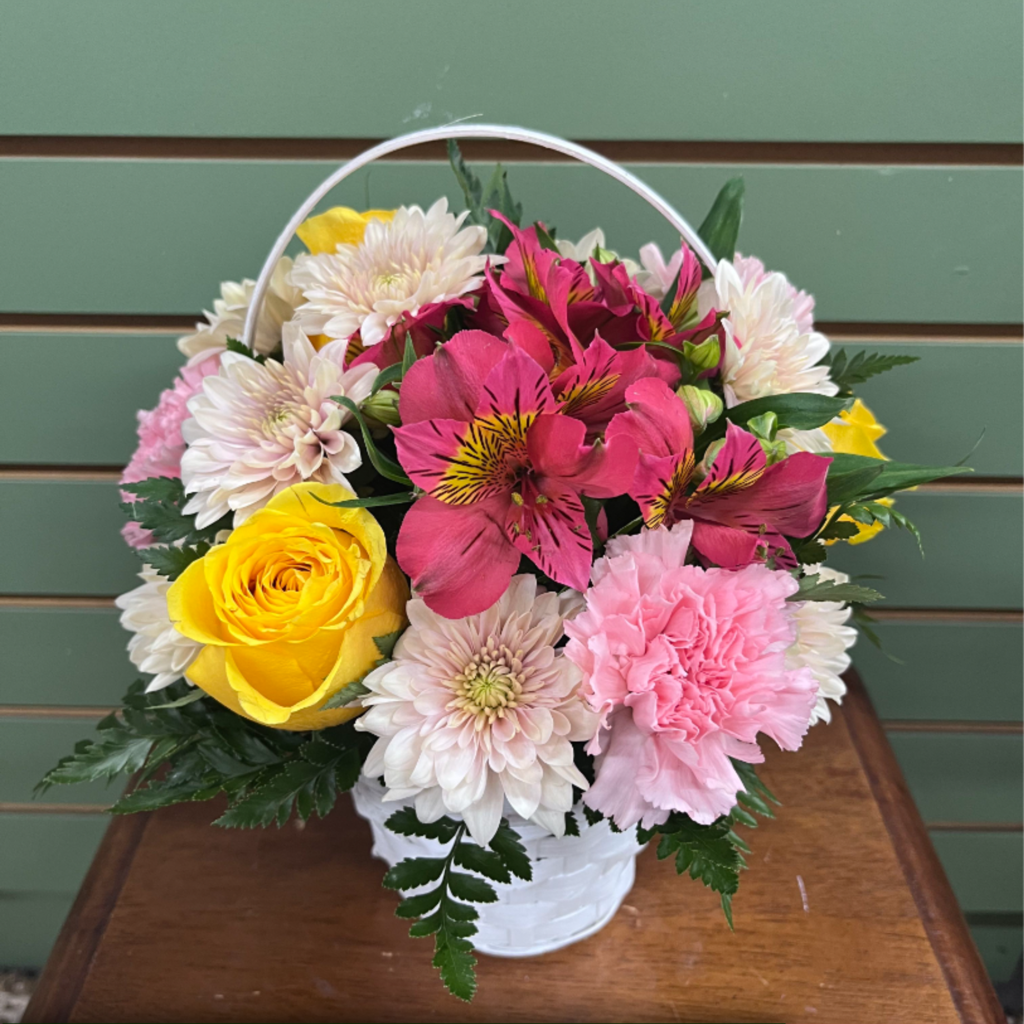 Make their day, by sending this beautiful bouquet. Day Brightener Basket by