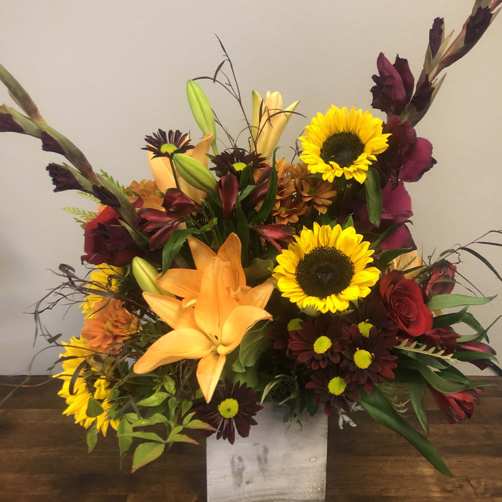 The colors and textures of fall inspire this robust arrangement, with a, photo 4 of 5