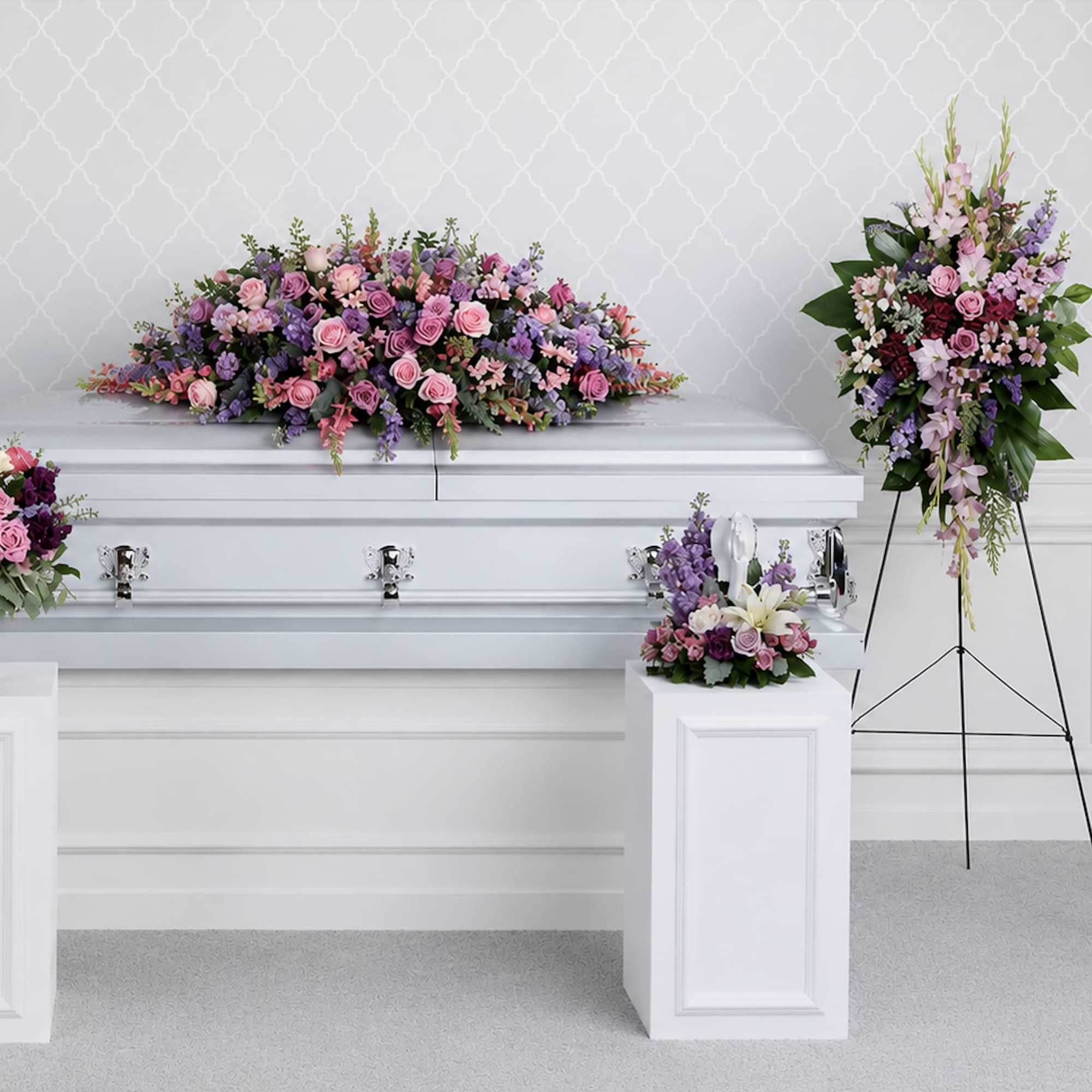 A tender tribute to your beloved, this lovely lavender collection of six, photo 2 of 3