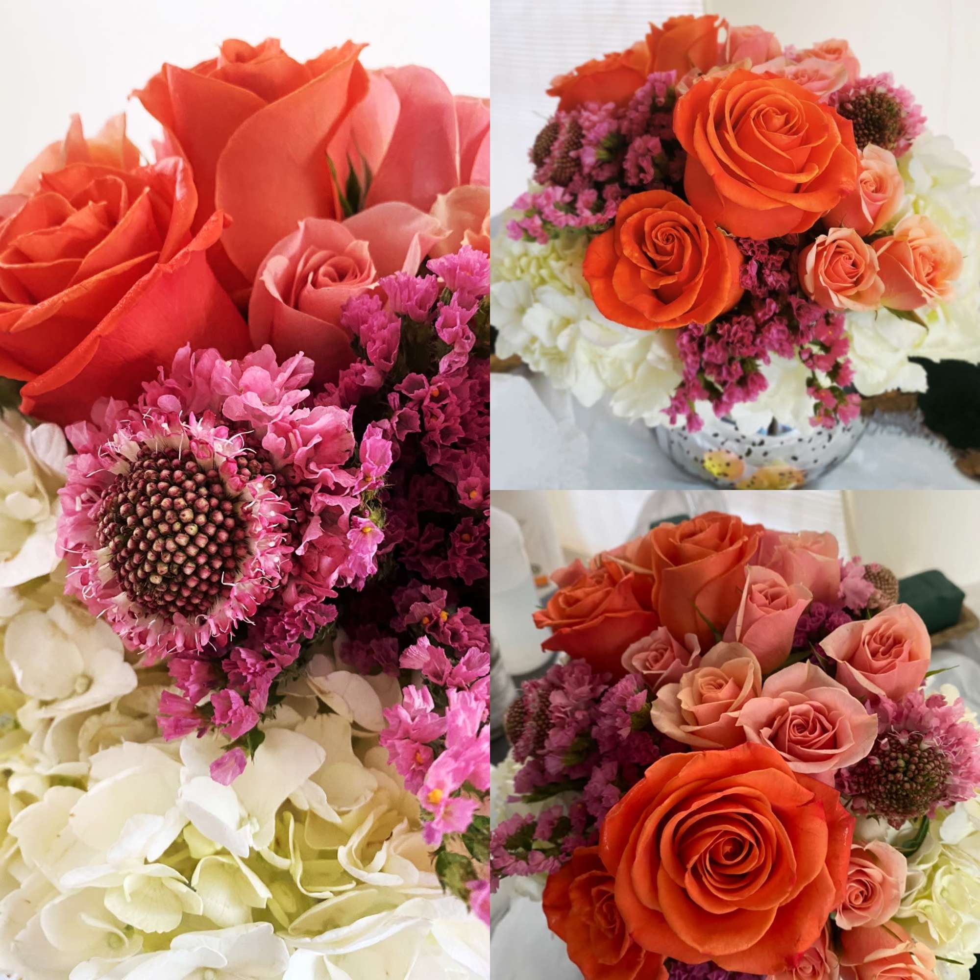 Beautiful simple modern design of  Orange, pink, peach nested on a, photo 2 of 3