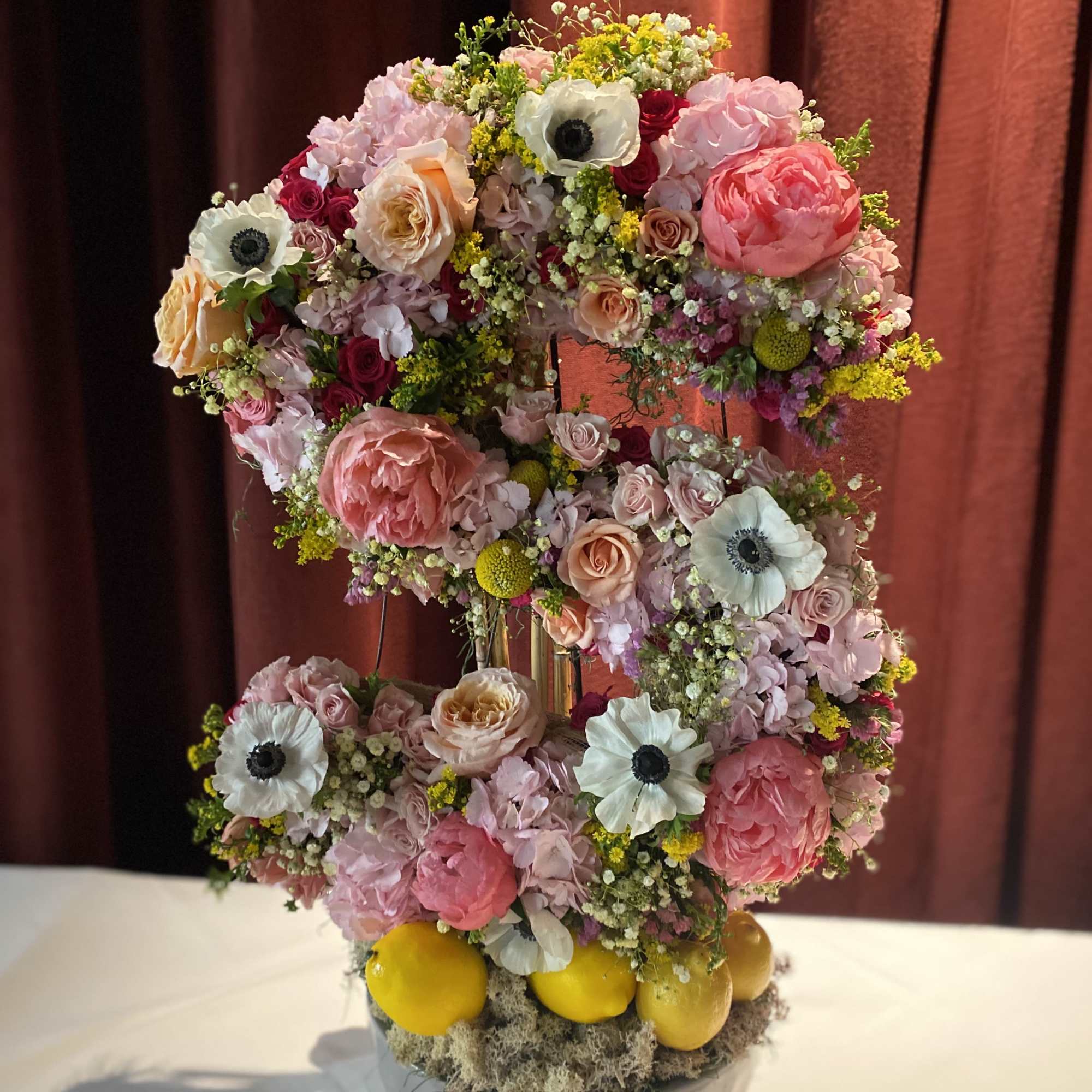 A gorgeous flowered Letter for your special event or custom funeral piece., photo 2 of 2