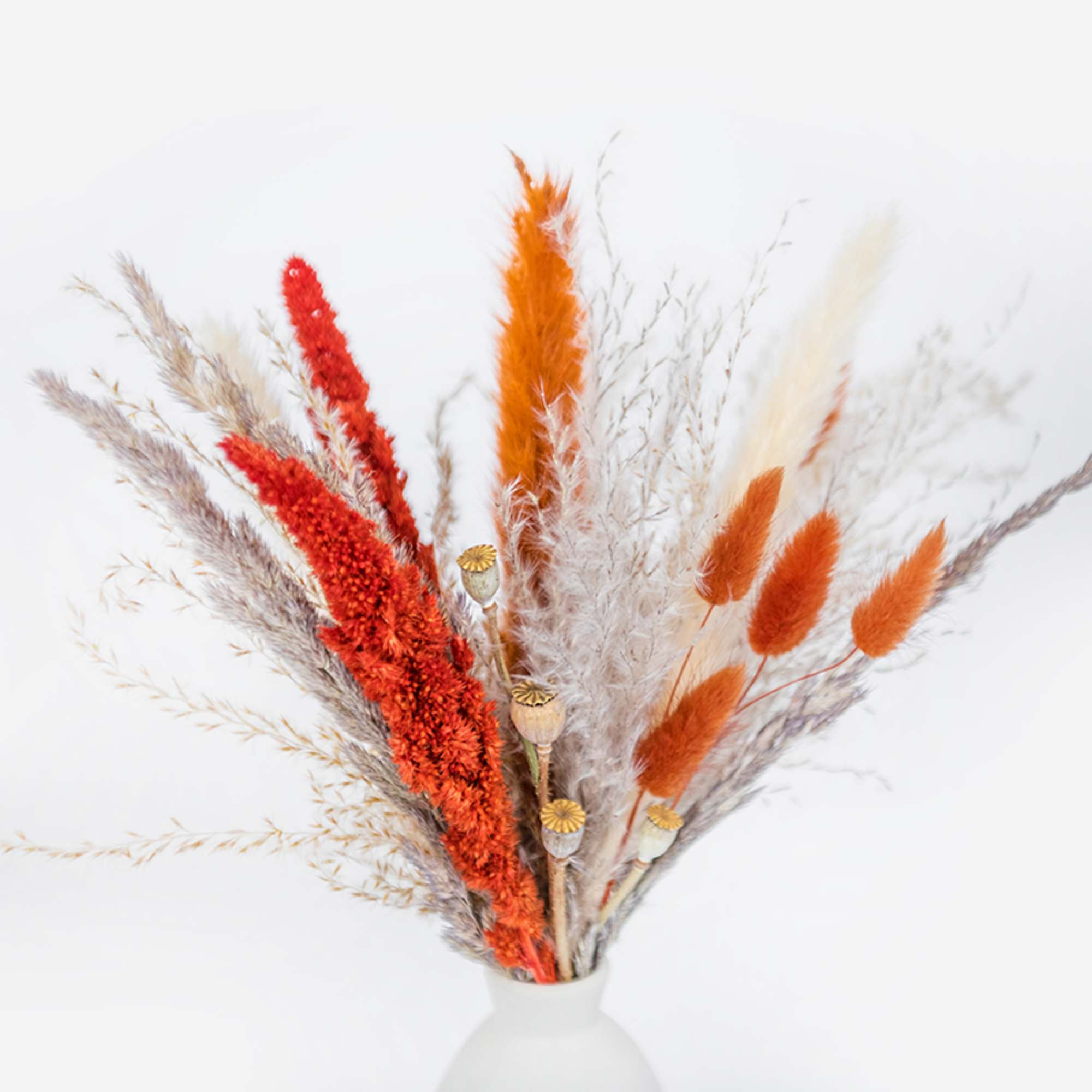 Better Together, this forever floral autumn bud vase set showcases neutral preserved, photo 2 of 4