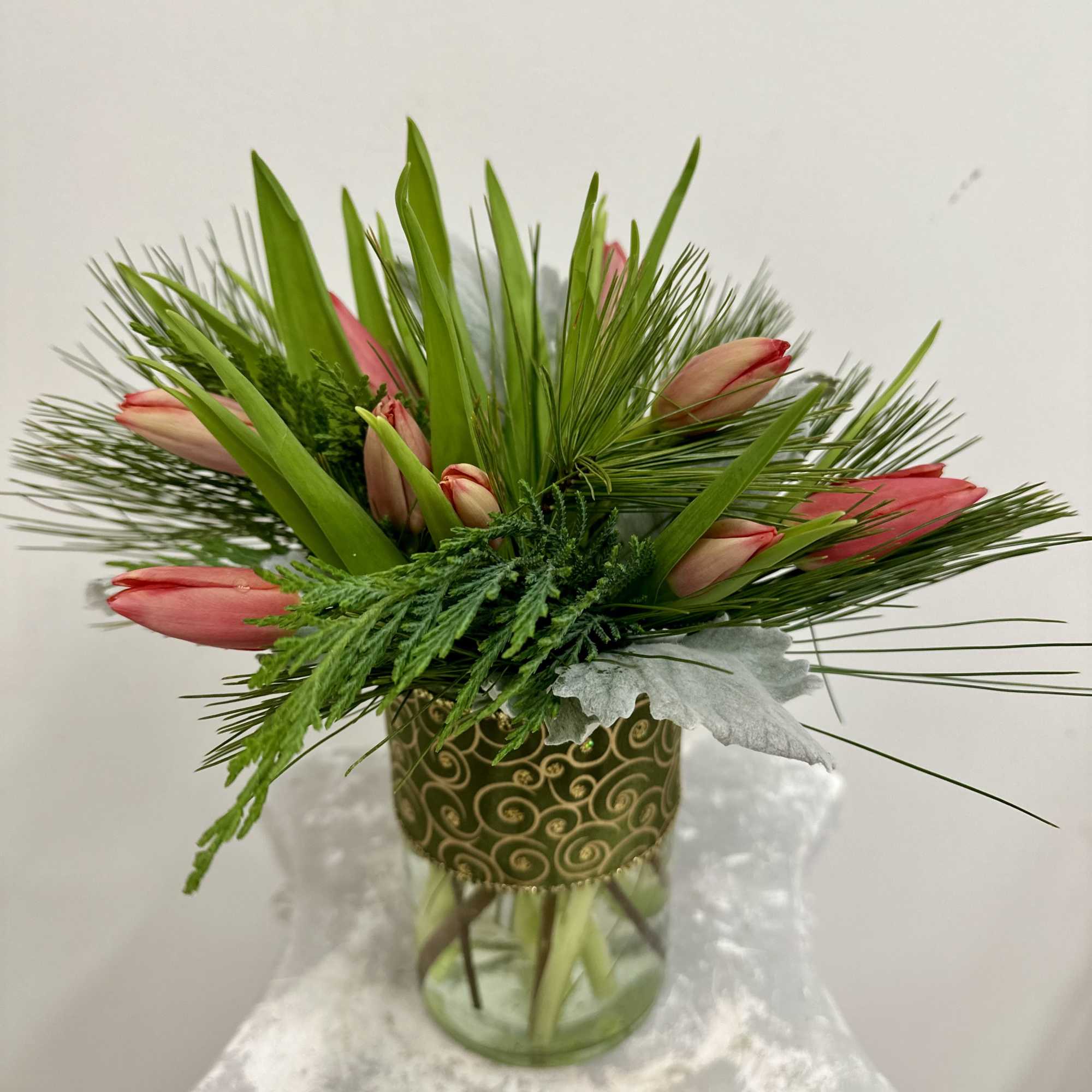 Brighten your day with the enchanting "Spring Whisper" arrangement from Westford Florist