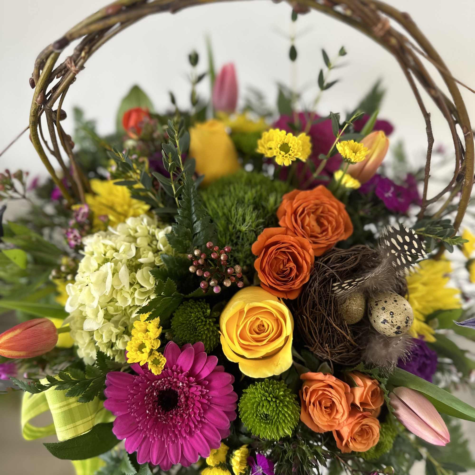 Elevate your Easter celebrations with the exquisite Easter Flower Basket by Westford, photo 2 of 3