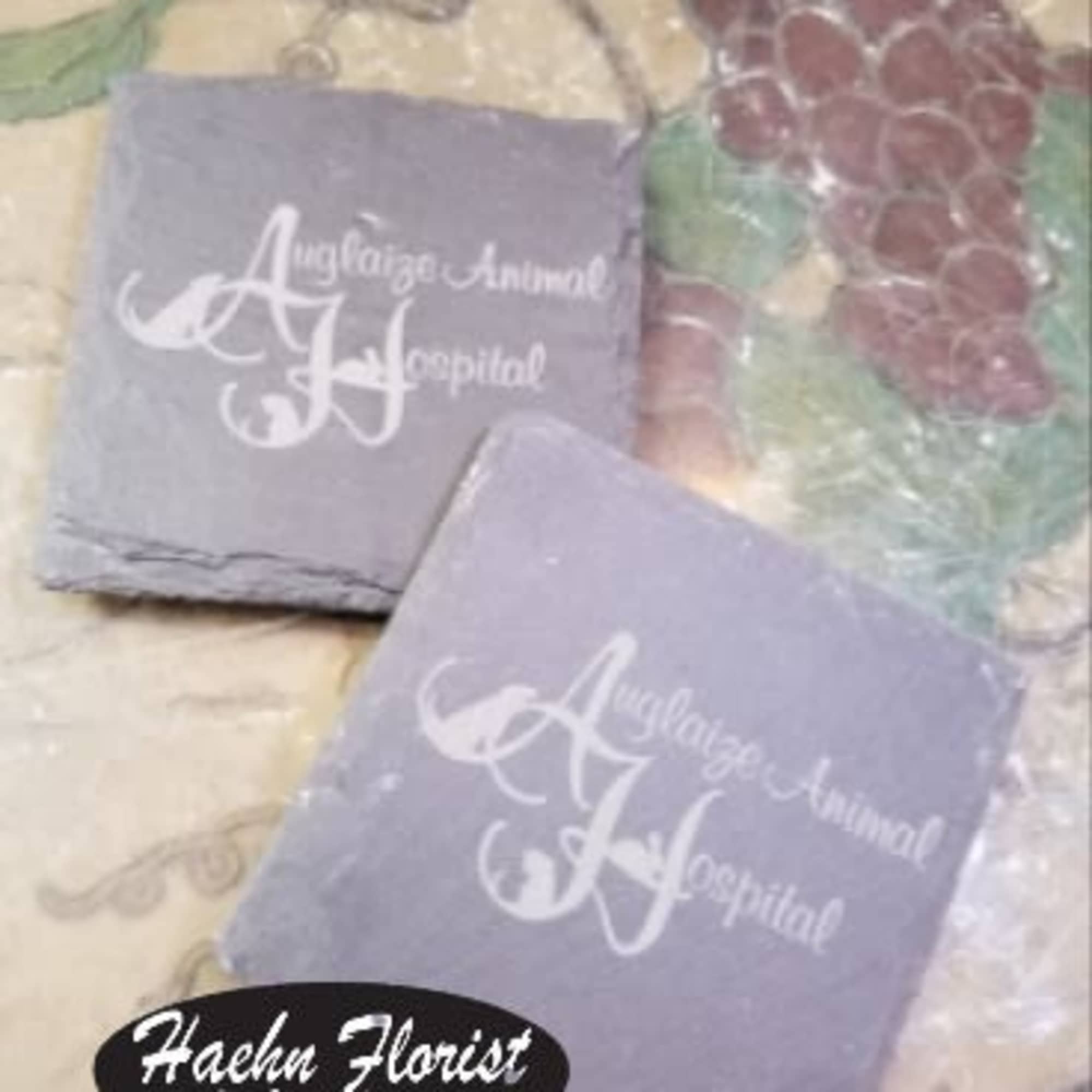 4 piece slate coaster set - Please specify what you'd like engraved, photo 3 of 6