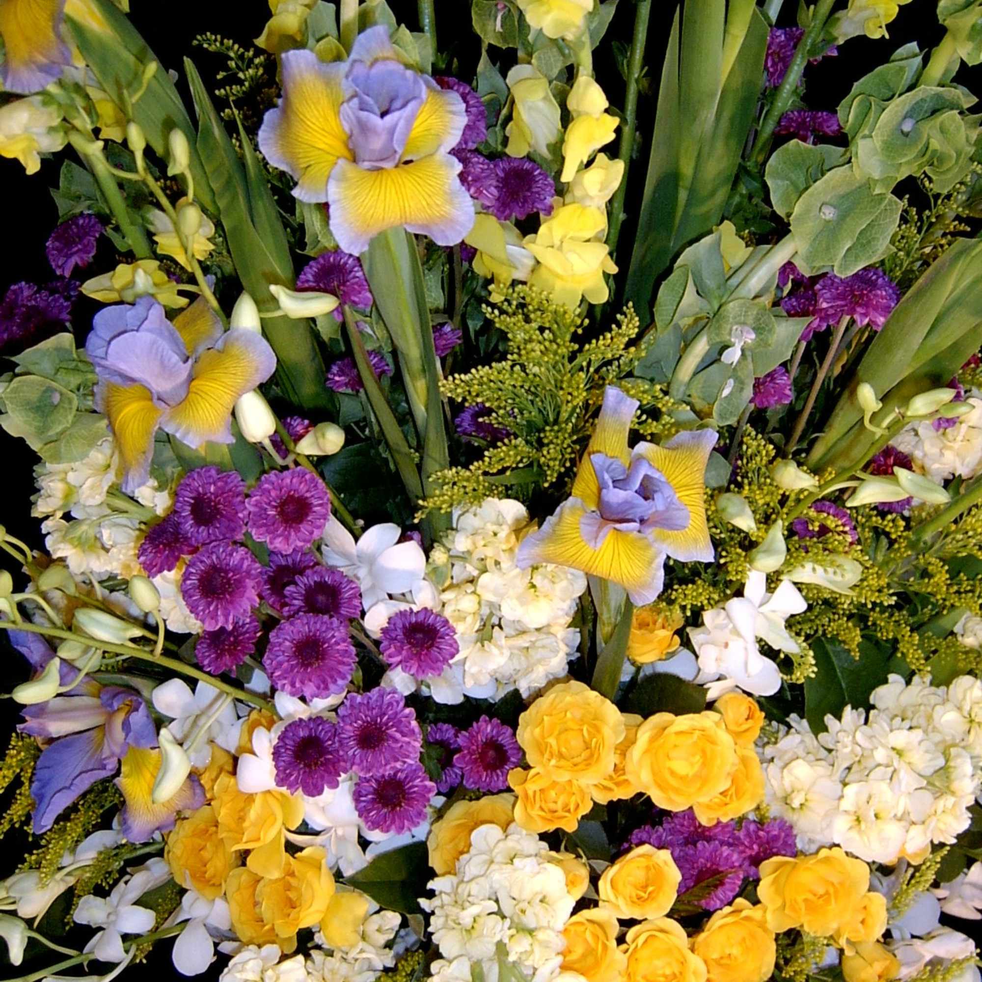 Tall and full assortment of seasonal premium flowers.  Assortment and colors, photo 2 of 3