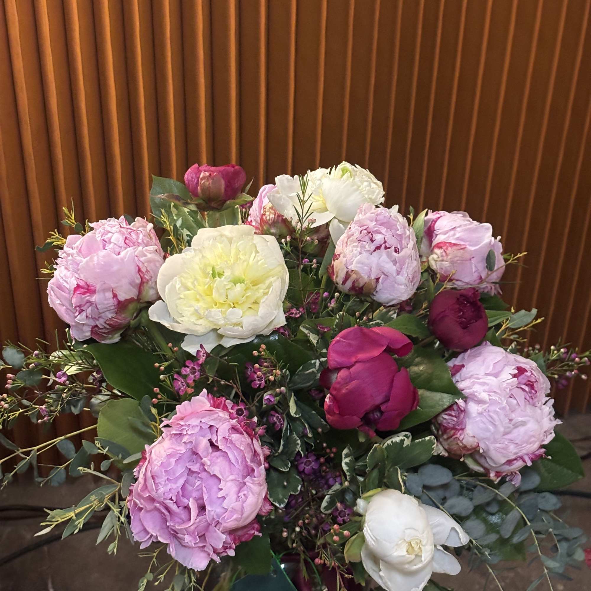Peony Charm is a sophisticated floral arrangement that highlights the delicate beauty, photo 2 of 2