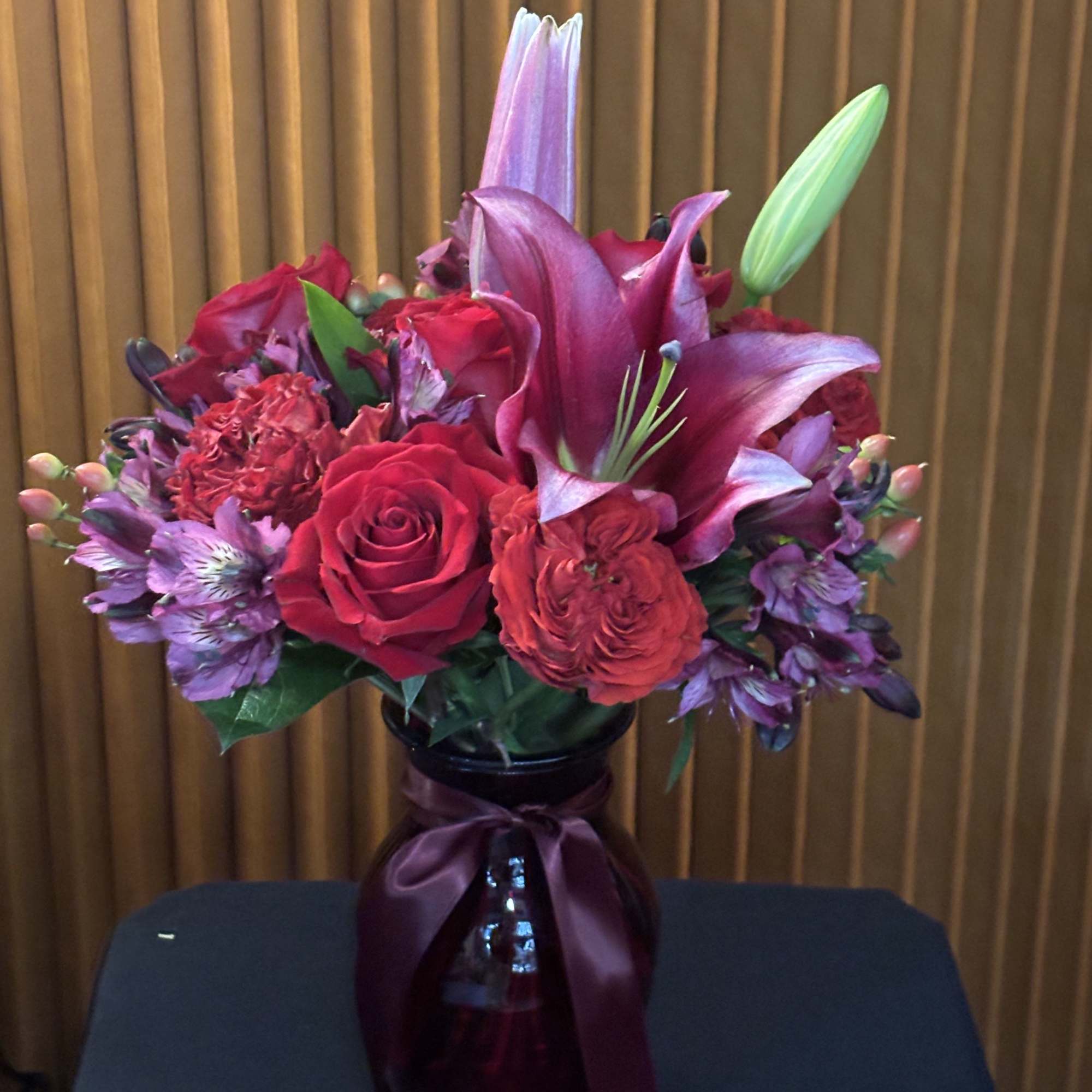 
Silent Night Bloom is a refined floral arrangement inspired by quiet elegance