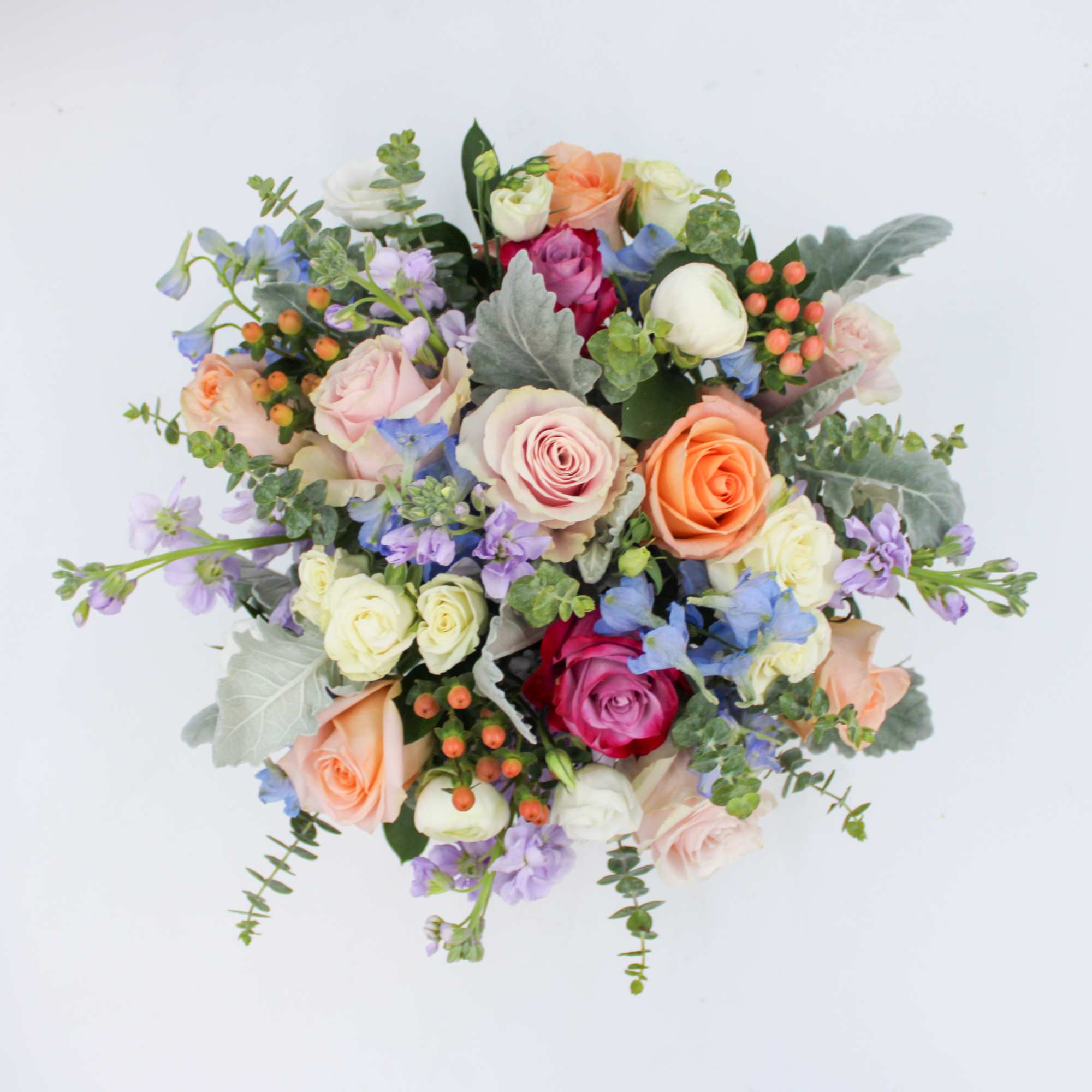 Pastel Grande is a colorful display of fresh florals arranged in a, photo 2 of 2