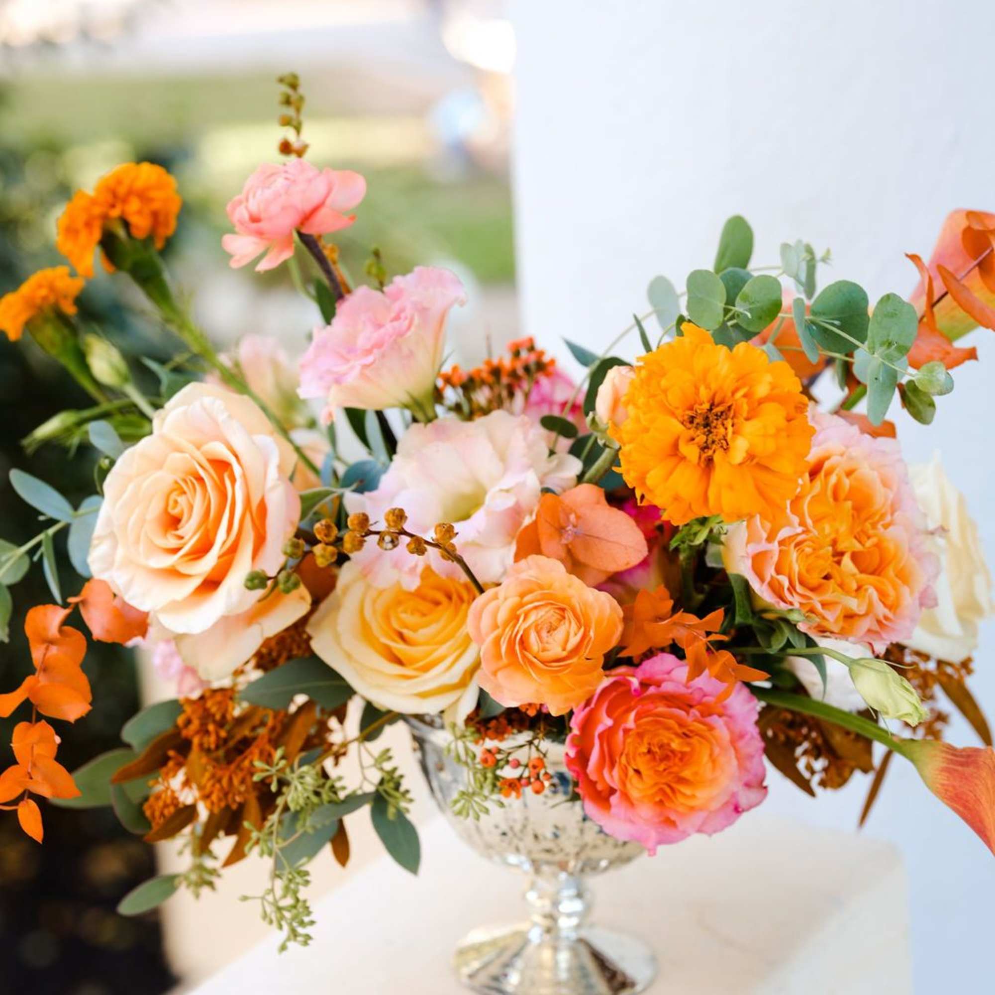 Vibrant and warm, bursting with energetic orange hues that evoke the joy