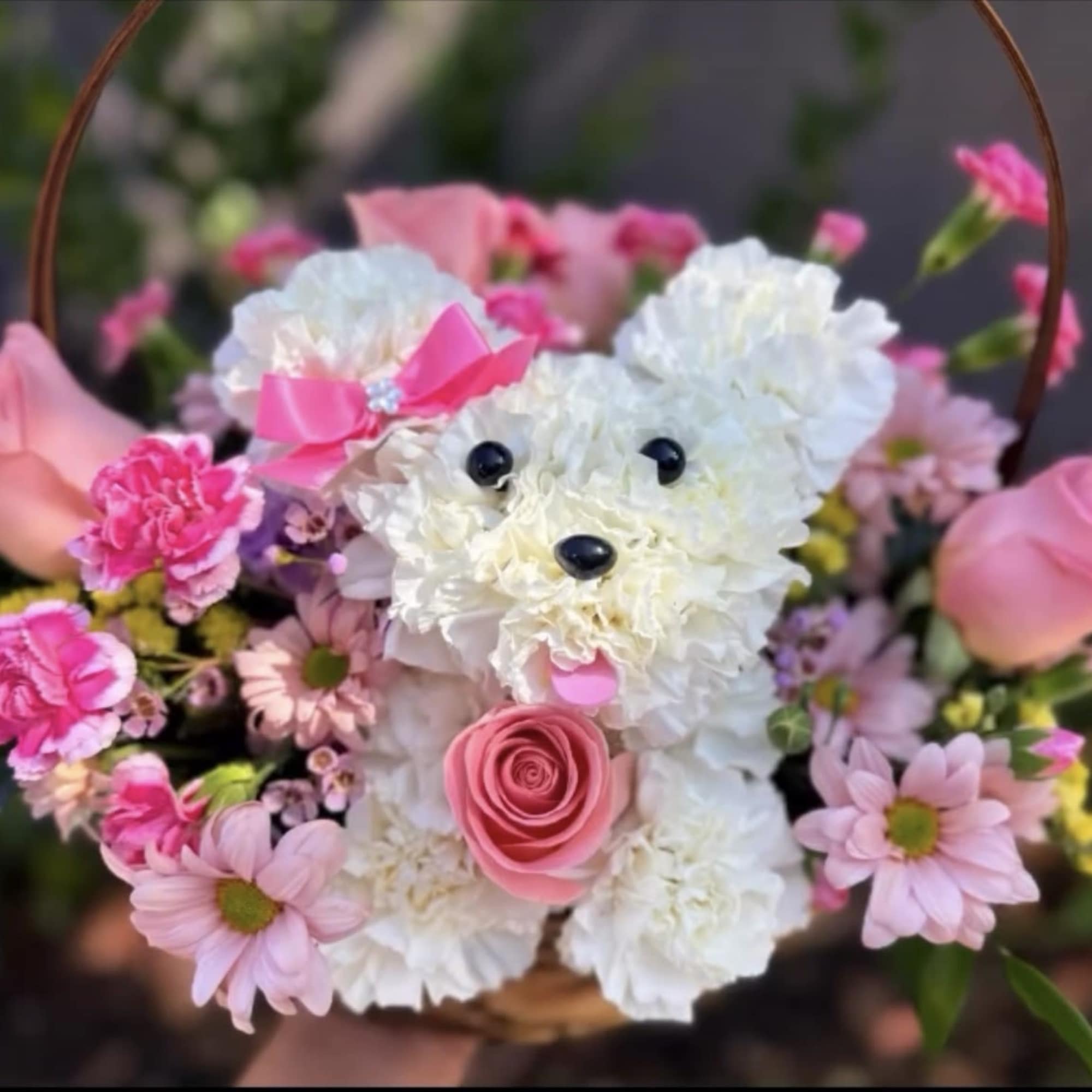 It&rsquo;s so  cute. A charming  puppy arrangement crafted  with