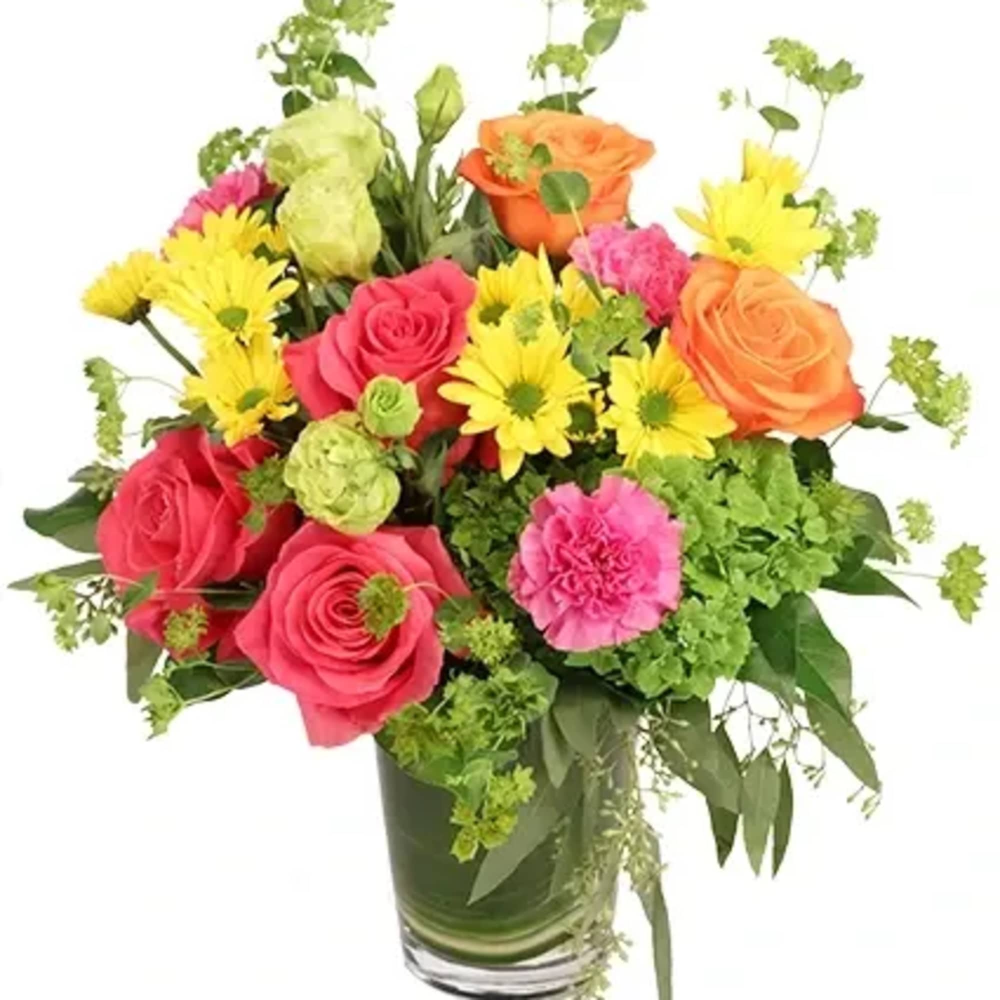 They&rsquo;ll be envied by all when receiving this colorful bouquet! Featuring hot