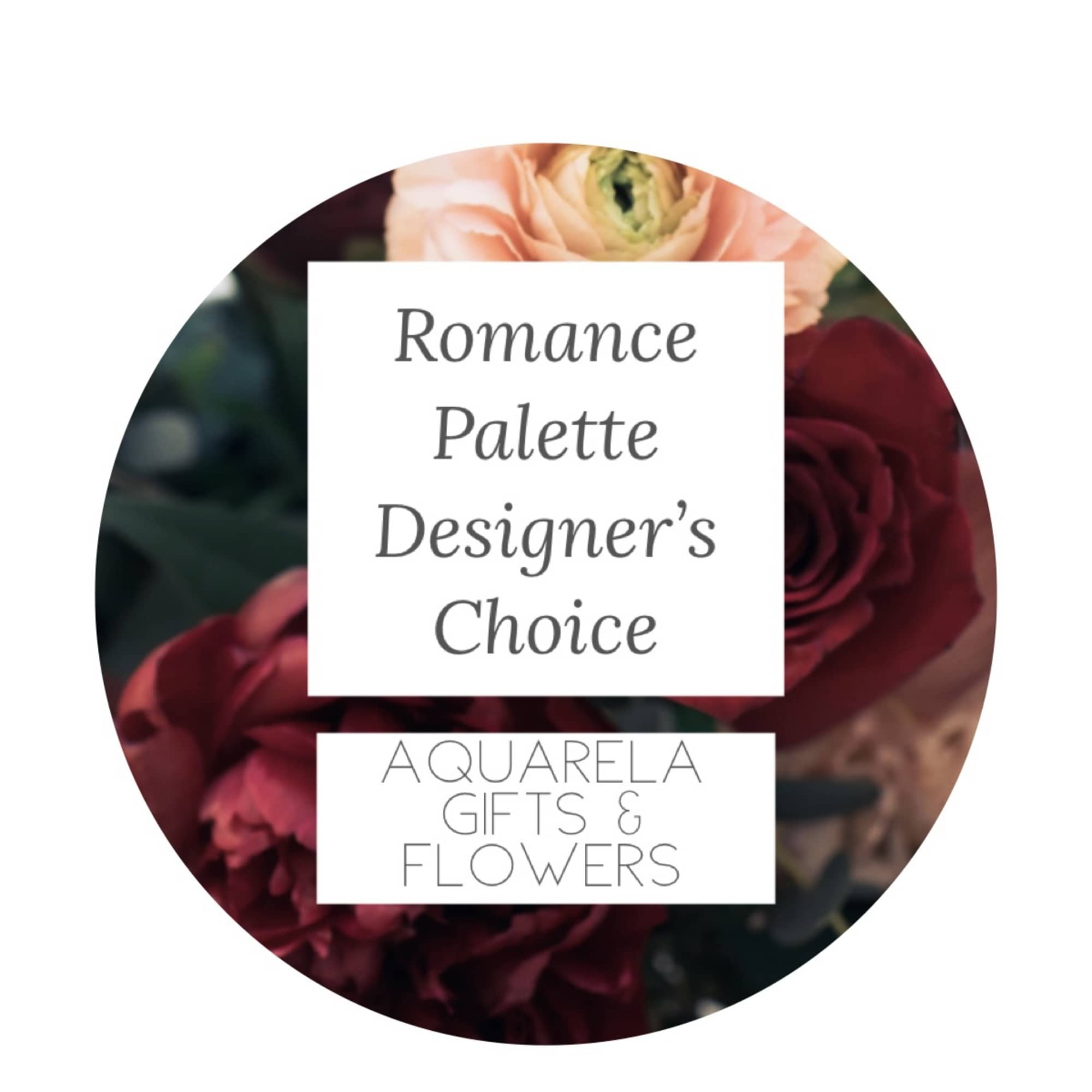 Romance palette floral design with burgundy and blush blooms