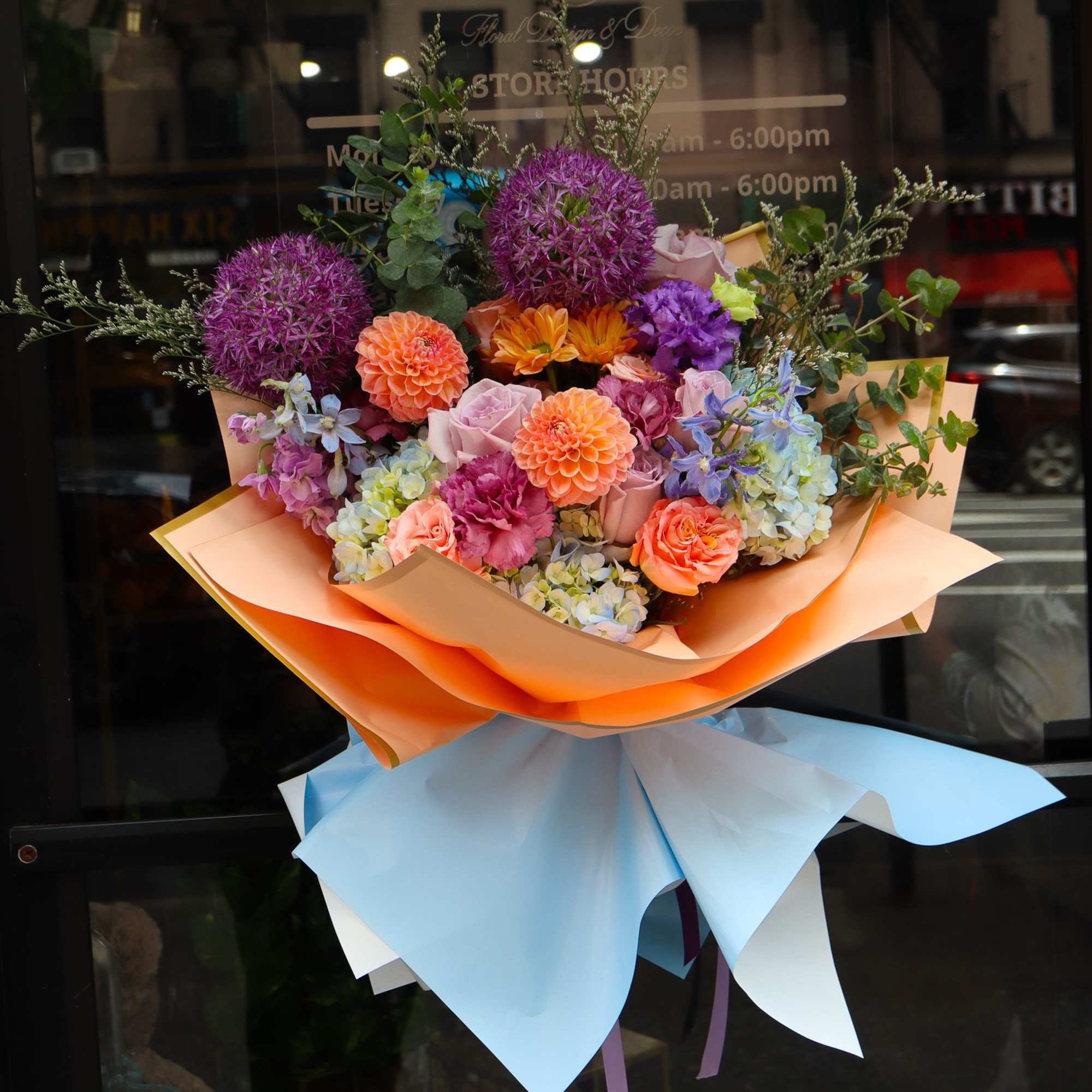 Vibrant Hand-Tied Bouquet (No Vase Included)
Bring color and joy into any space, photo 2 of 4