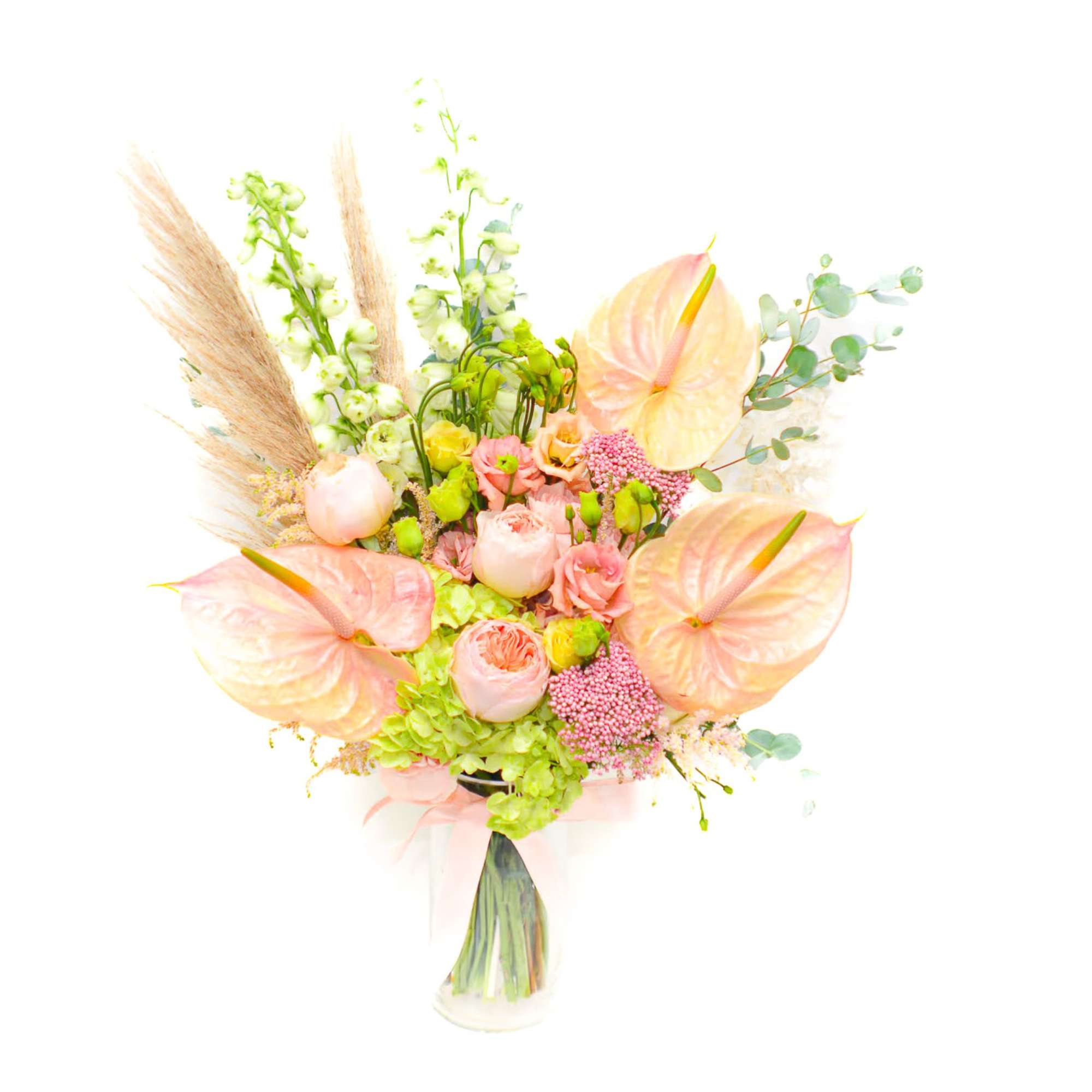 Front side bouquet! Whimsical and elegant, Anette arrangement features a lovely mix