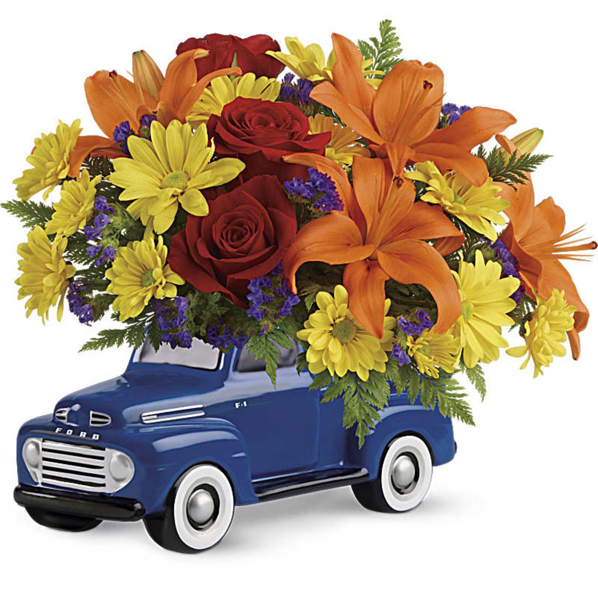 Vintage Ford Pickup Bouquet by Twin Towers Florist

STANDARD, DELUXE, AND PREMIUM SIZES, photo 2 of 3