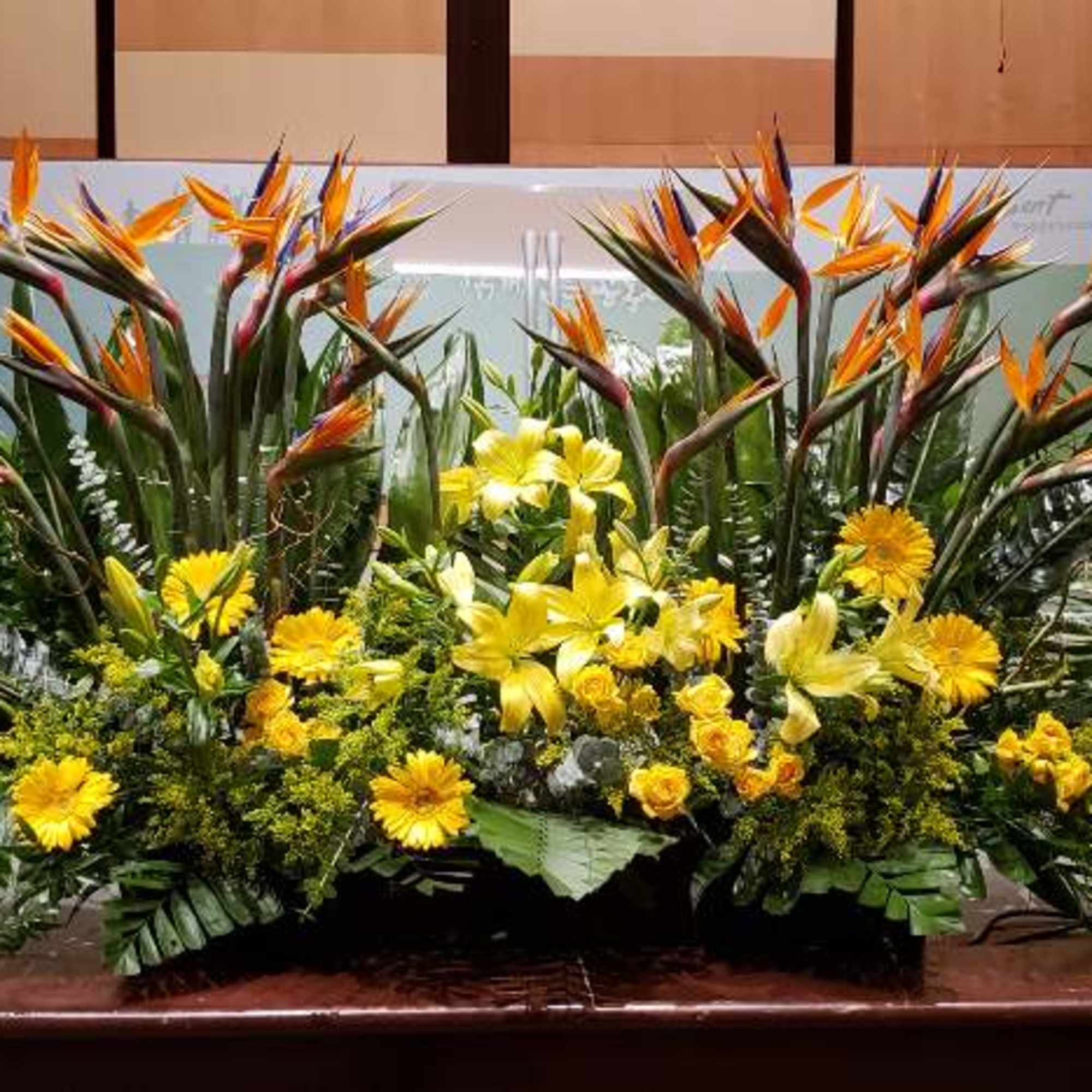 PODIUM ARRANGEMENT 144 BY TWIN TOWERS FLORIST, photo 2 of 2