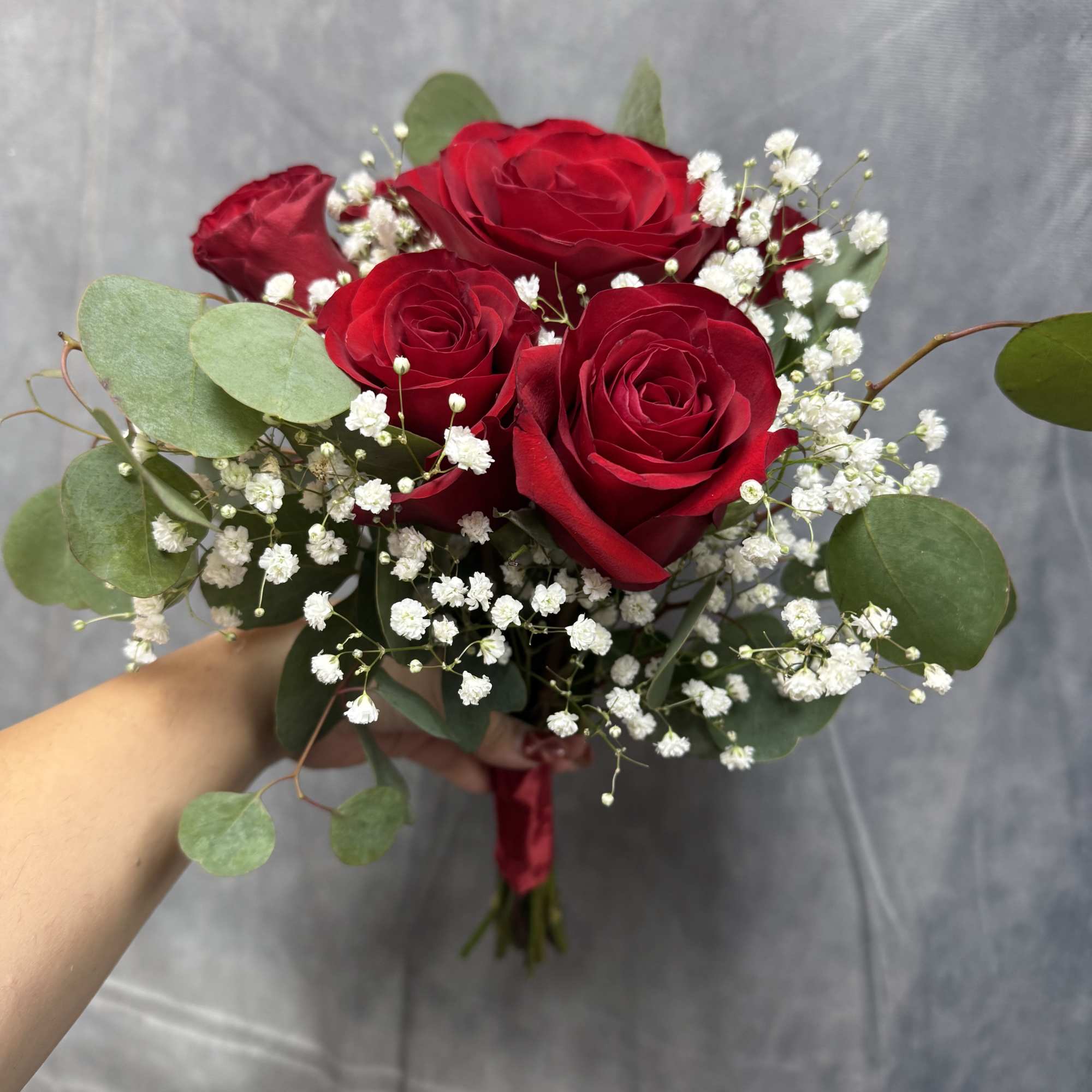 6 red roses prom bouquet , photo 2 of 2
