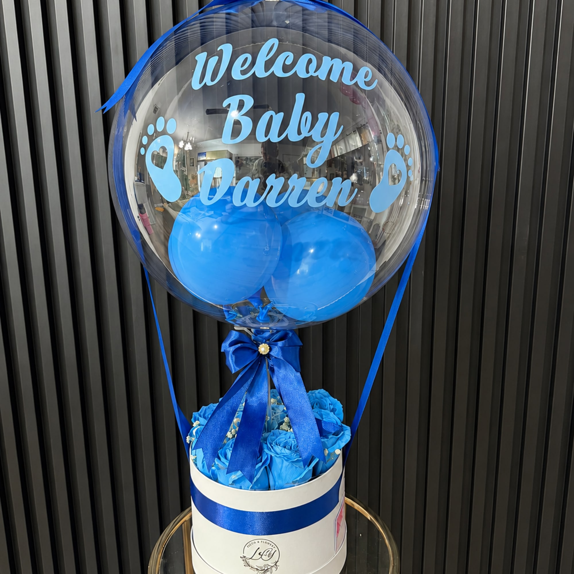 Celebra la llena da de un bebe con este hermoso arreglo personalisado