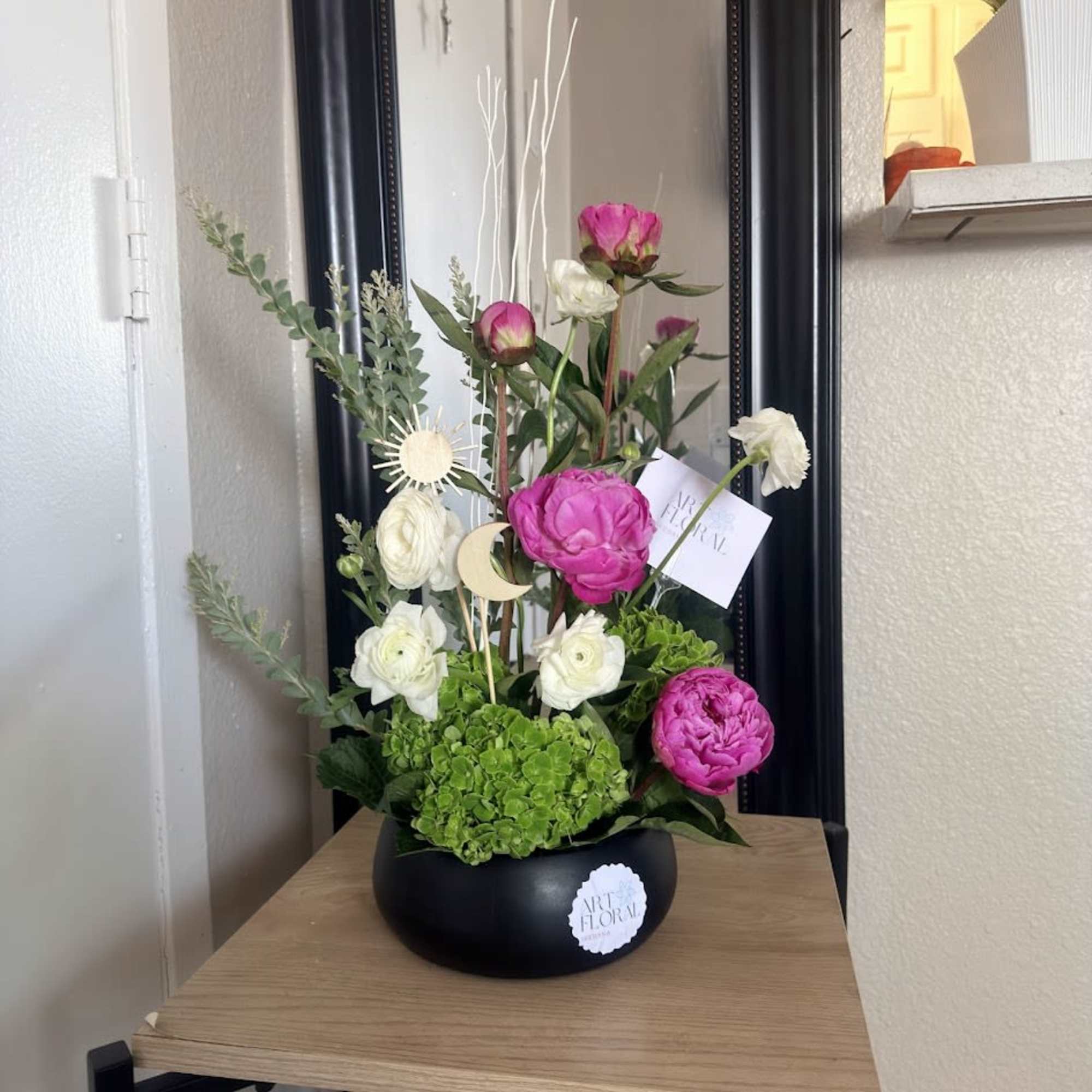 An elegant ikebana arrangement featuring the delicate beauty of peonies, the charming, photo 5 of 5