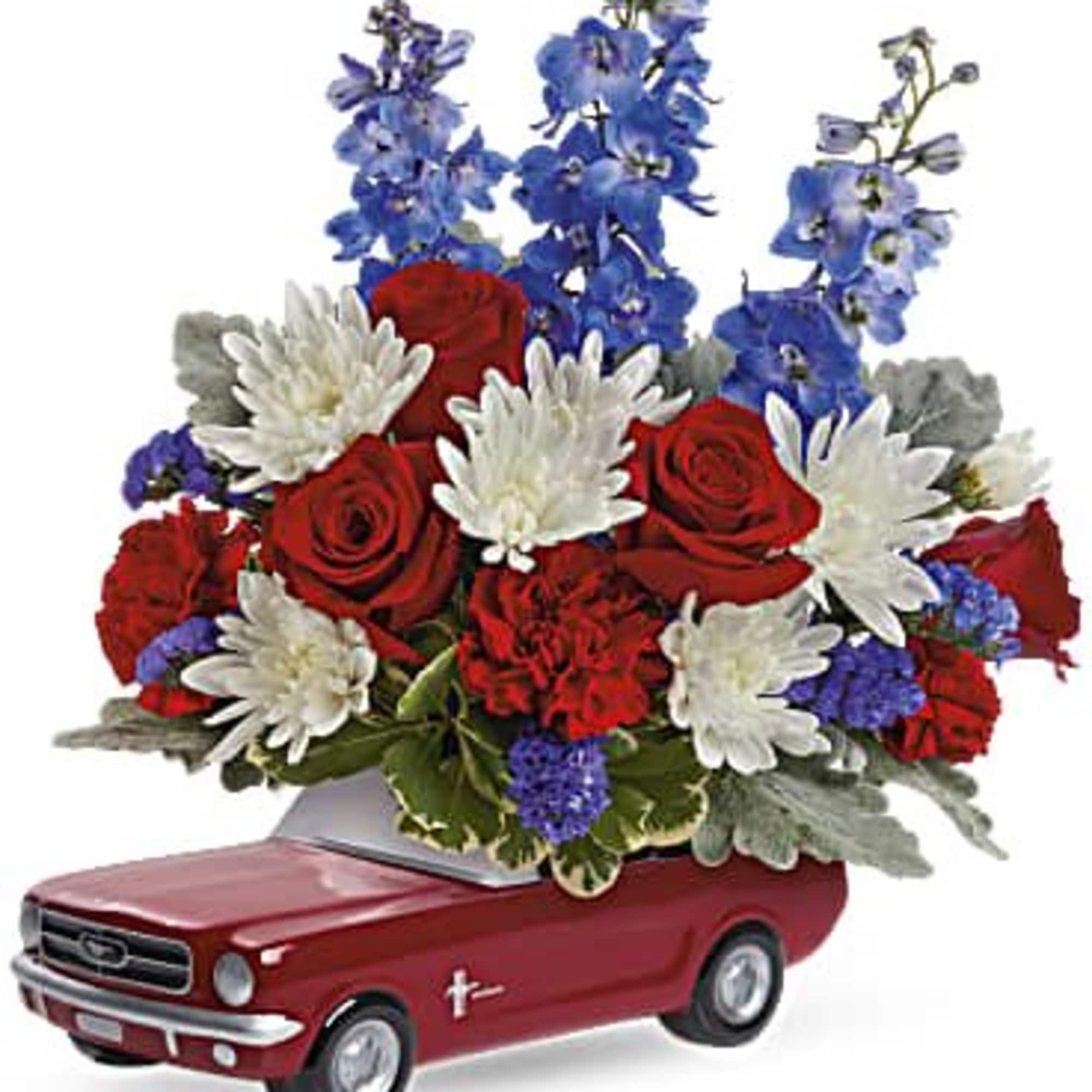 The fastest way to their heart is this stylin' ceramic '65 Mustang